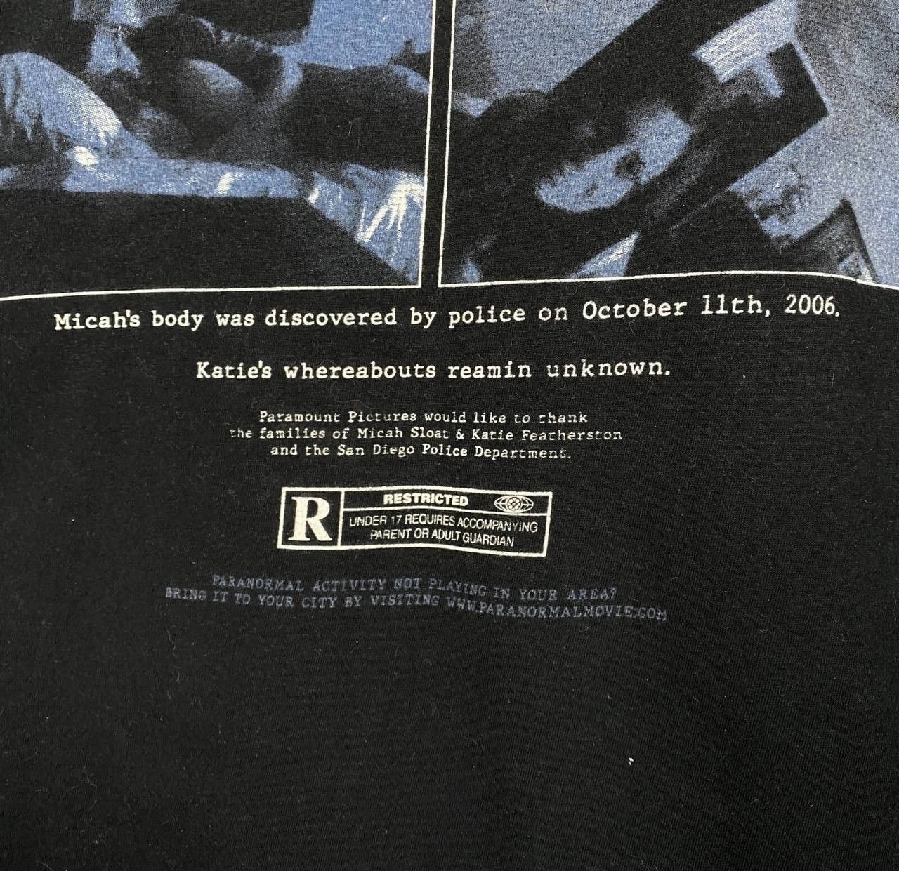 Vintage Paranormal Activity Tee Men's Size 4XL Black Short Sleeve ` Size US XXL / EU 58 / 5 - 5 Thumbnail