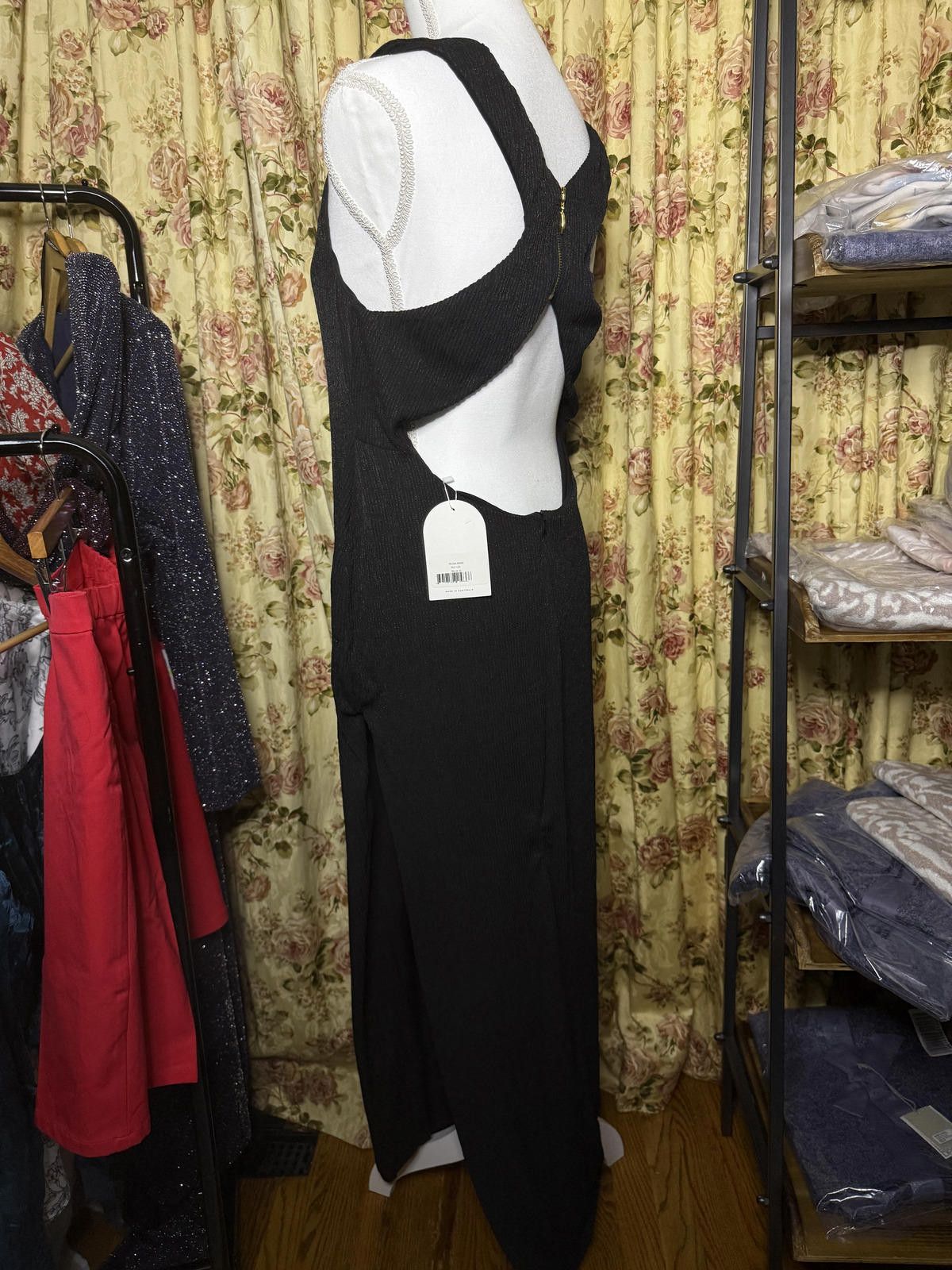 Other Rumer the Label Rosa Maxi Black Ribbed with Leg Cut Out XL Size XL / US 12-14 / IT 48-50 - 2 Thumbnail