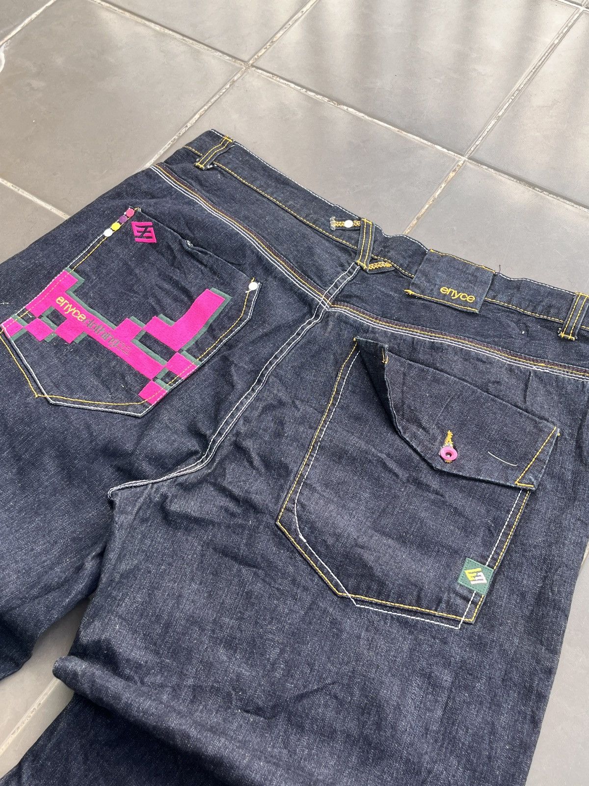 Enyce ENYCE Y2K EMBROIDERY BAGGY PANTS Size US 43 - 2 Thumbnail