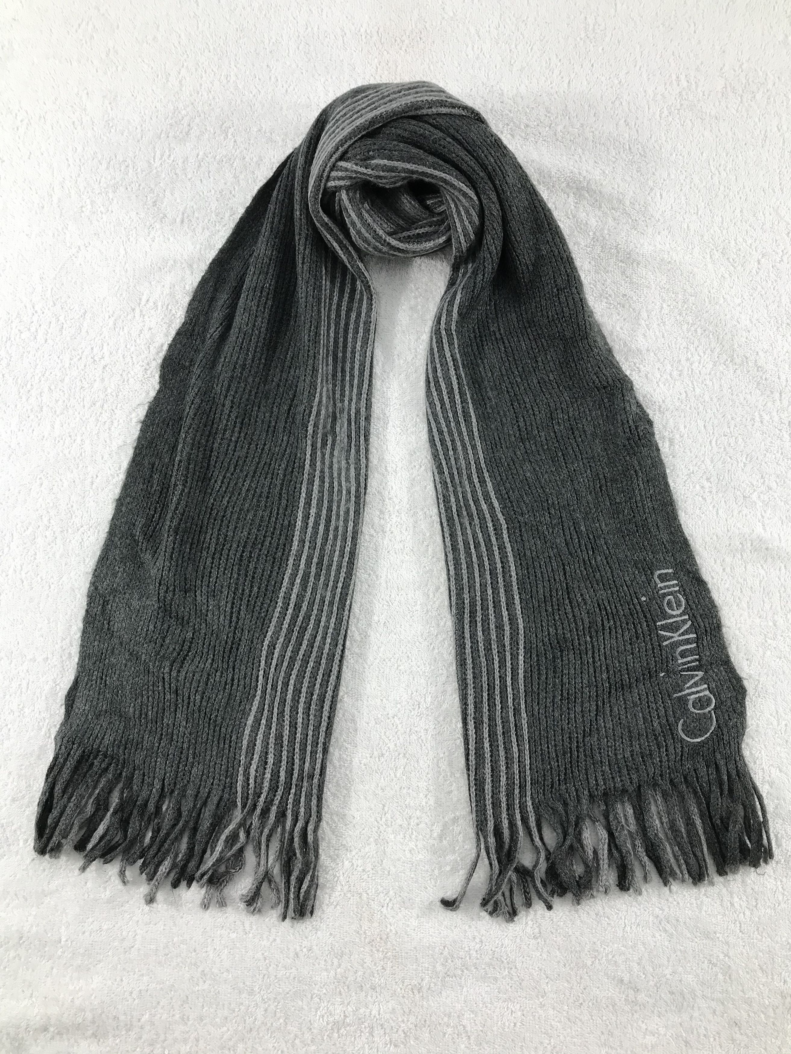 Calvin Klein × Vintage Calvin Klein Scarf / Muffler / Neckwear - WW1268 Size ONE SIZE - 1 Thumbnail