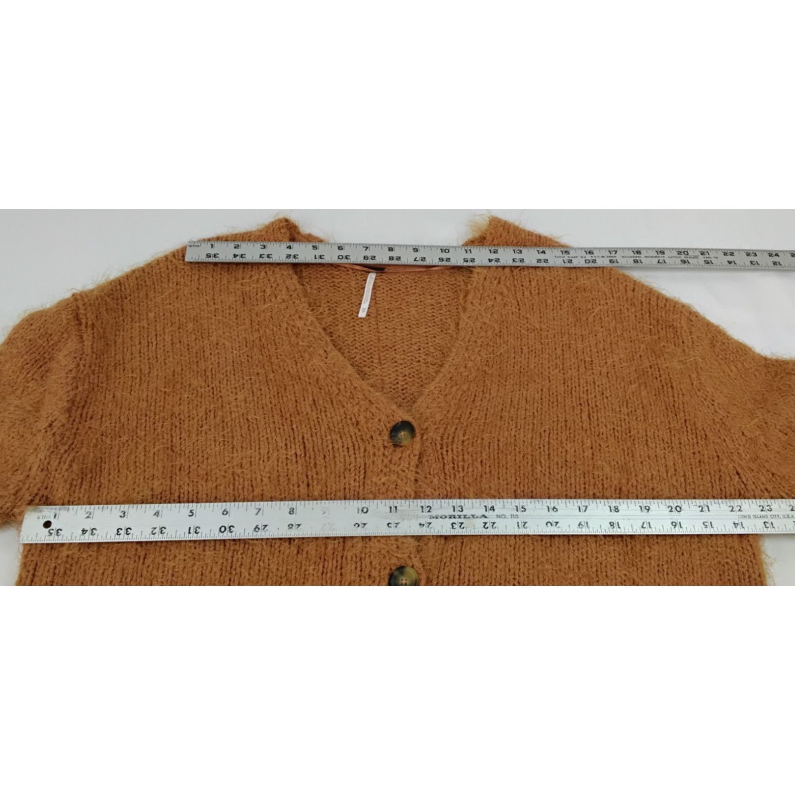 Free People Free People Fuzzy Mohair Cardigan Women's XS Orange NWT Size XS / US 0-2 / IT 36-38 - 9 Thumbnail