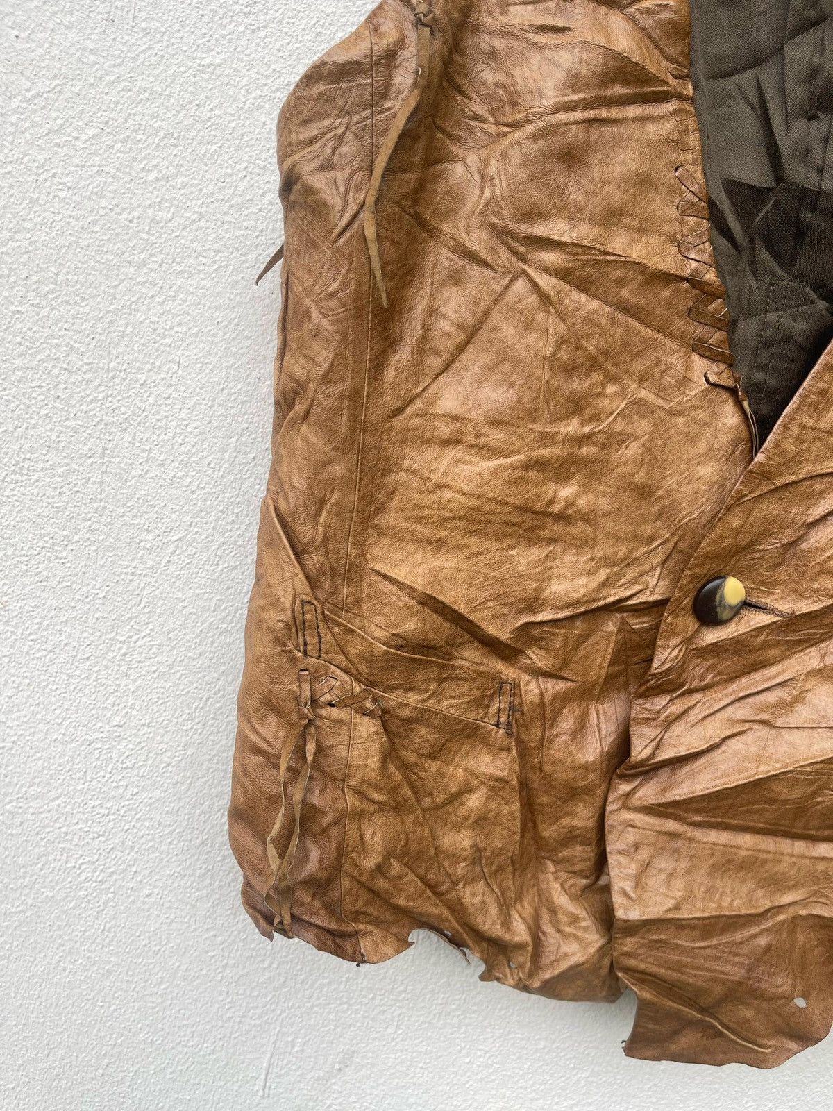 If Six Was Nine × Japanese Brand × Le Grande Bleu (L.G.B.) GOA Deconstructed Leather Vest Jacket Size US M / EU 48-50 / 2 - 7 Thumbnail
