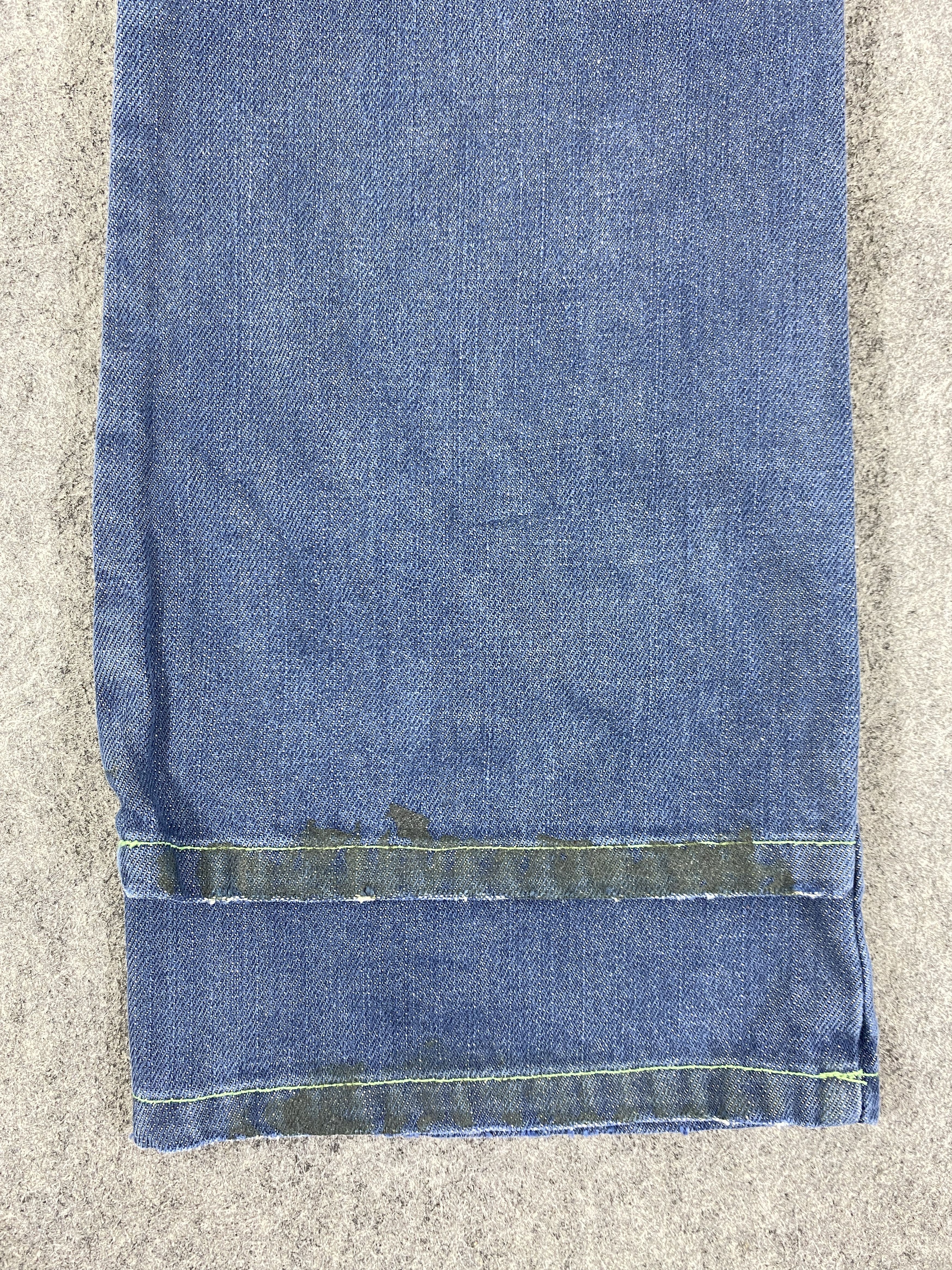 Japanese Brand Dirty Blue 55 DSL Flare Jeans 29x31.5 Denim - JN3257 Size US 29 - 15 Thumbnail