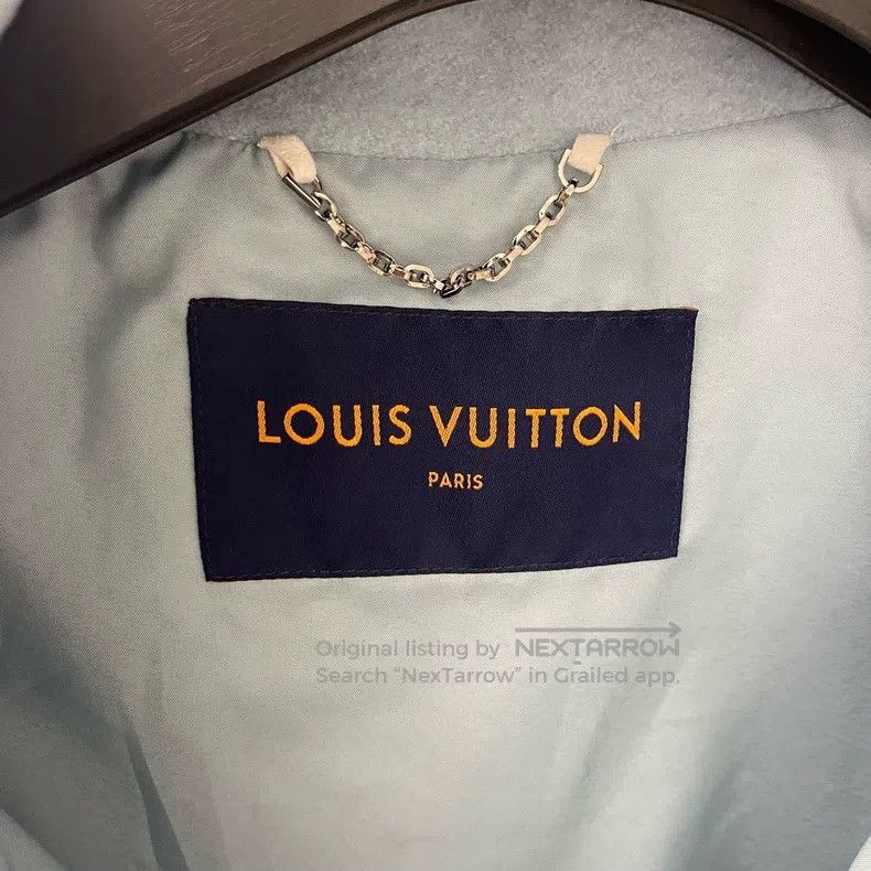 Louis Vuitton Louis Vuitton Blue patchwork half-zip sweatshirt Size US L / EU 52-54 / 3 - 3 Thumbnail