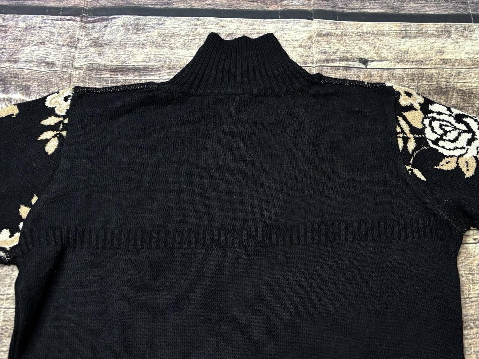 Other Bette Sung Sweater Womens Medium Silk Floral Mock Neck Size M / US 6-8 / IT 42-44 - 6 Thumbnail