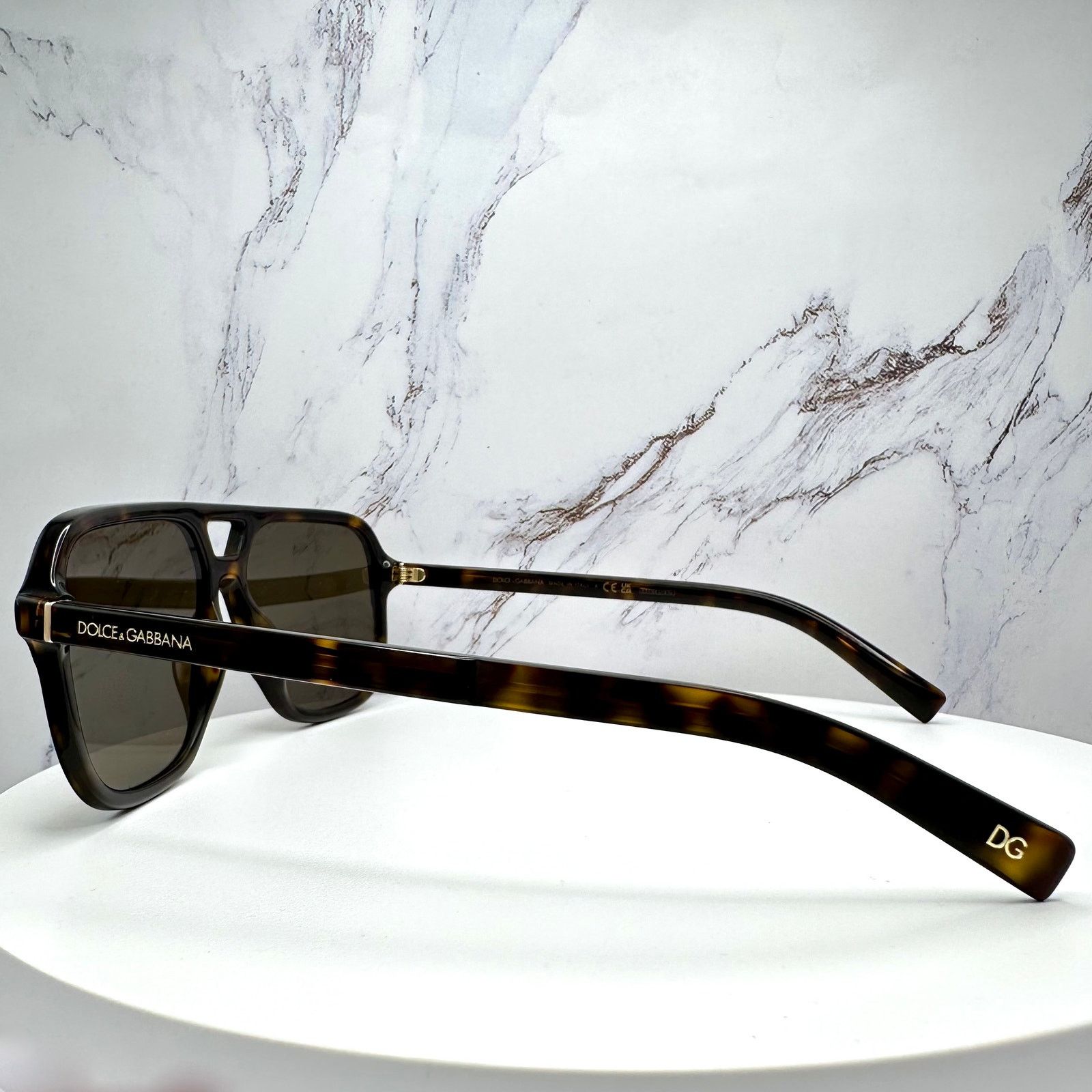 Dolce & Gabbana New Dolce & Gabbana Sunglasses Brown Aviator Pilot Gold Size ONE SIZE - 20 Thumbnail