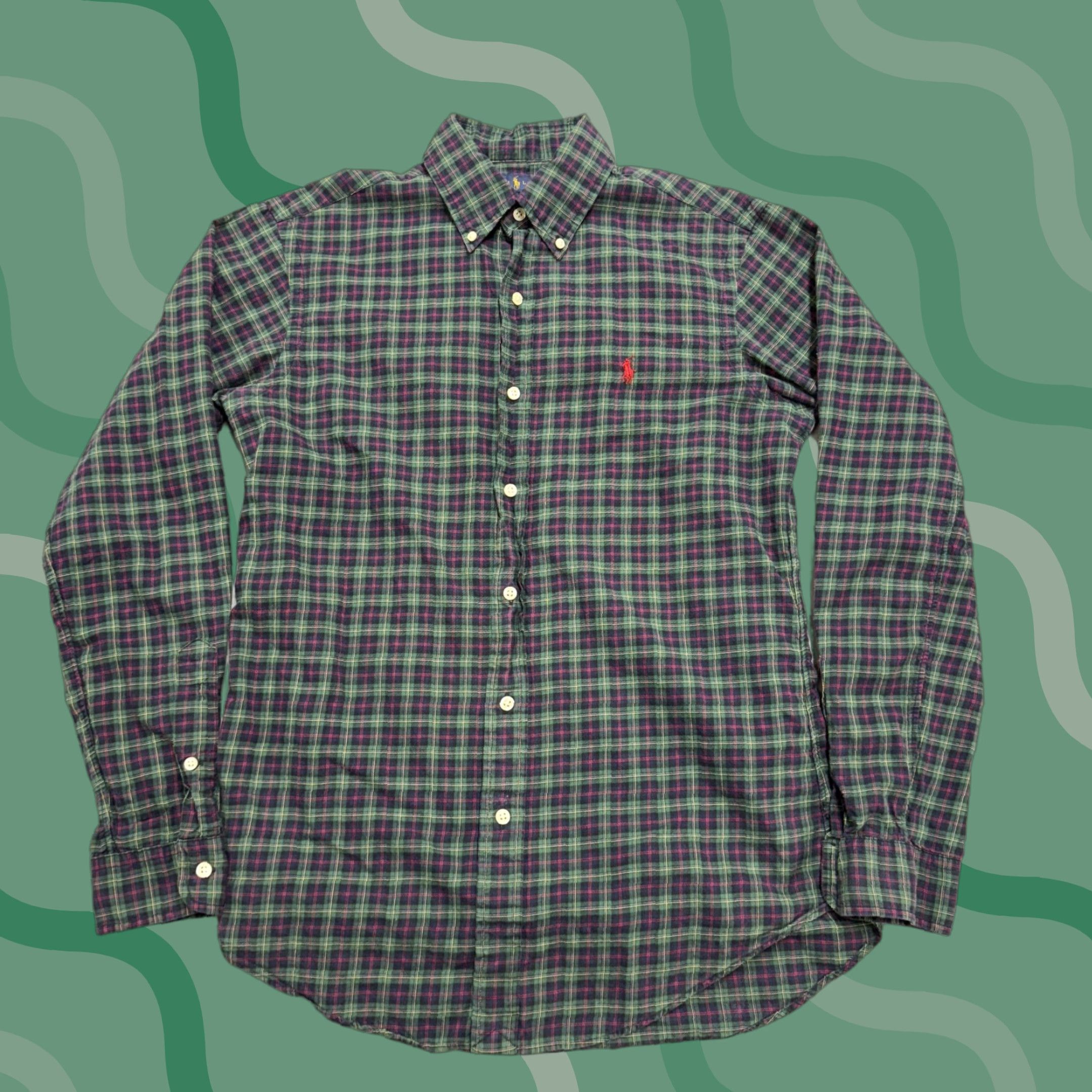 Ralph Lauren Ralph Lauren Shirt Mens Small Green Plaid Button-Down Long Sleeve Casual Size US S / EU 44-46 / 1 - 1 Thumbnail