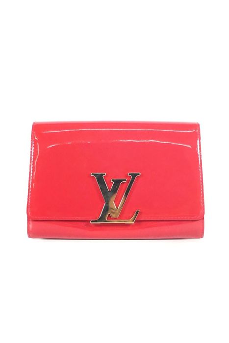 Lv patent leather online clutch