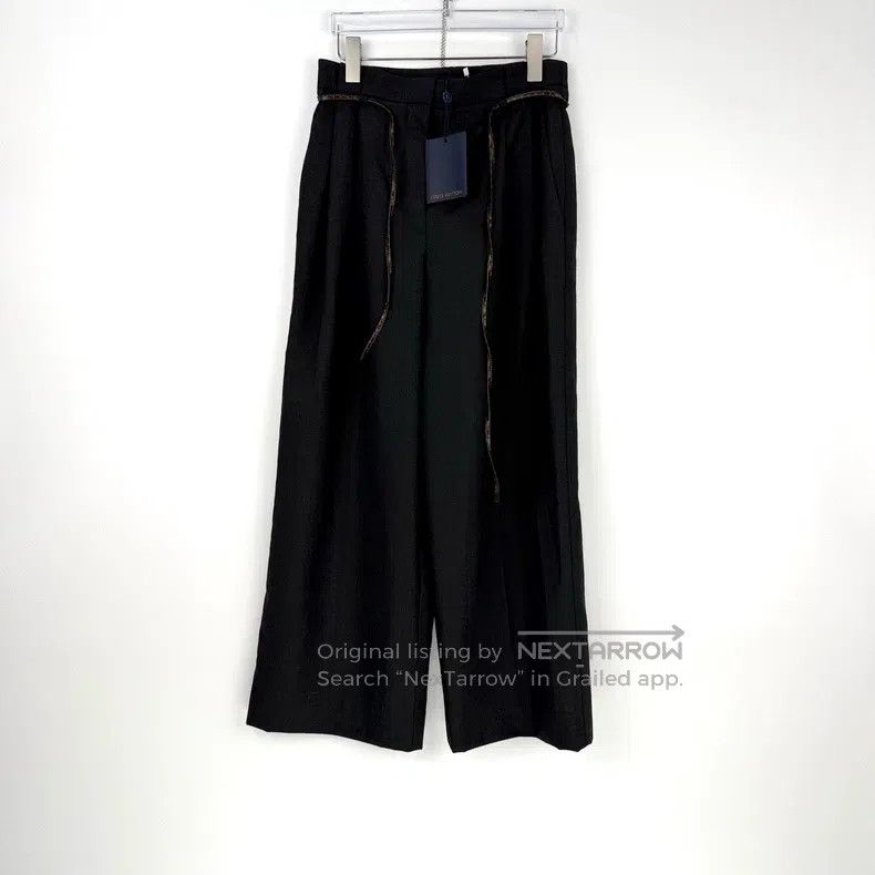 Louis Vuitton Louis Vuitton Black and grey floral print full belt wool t Size US 36 / EU 52 - 3 Thumbnail