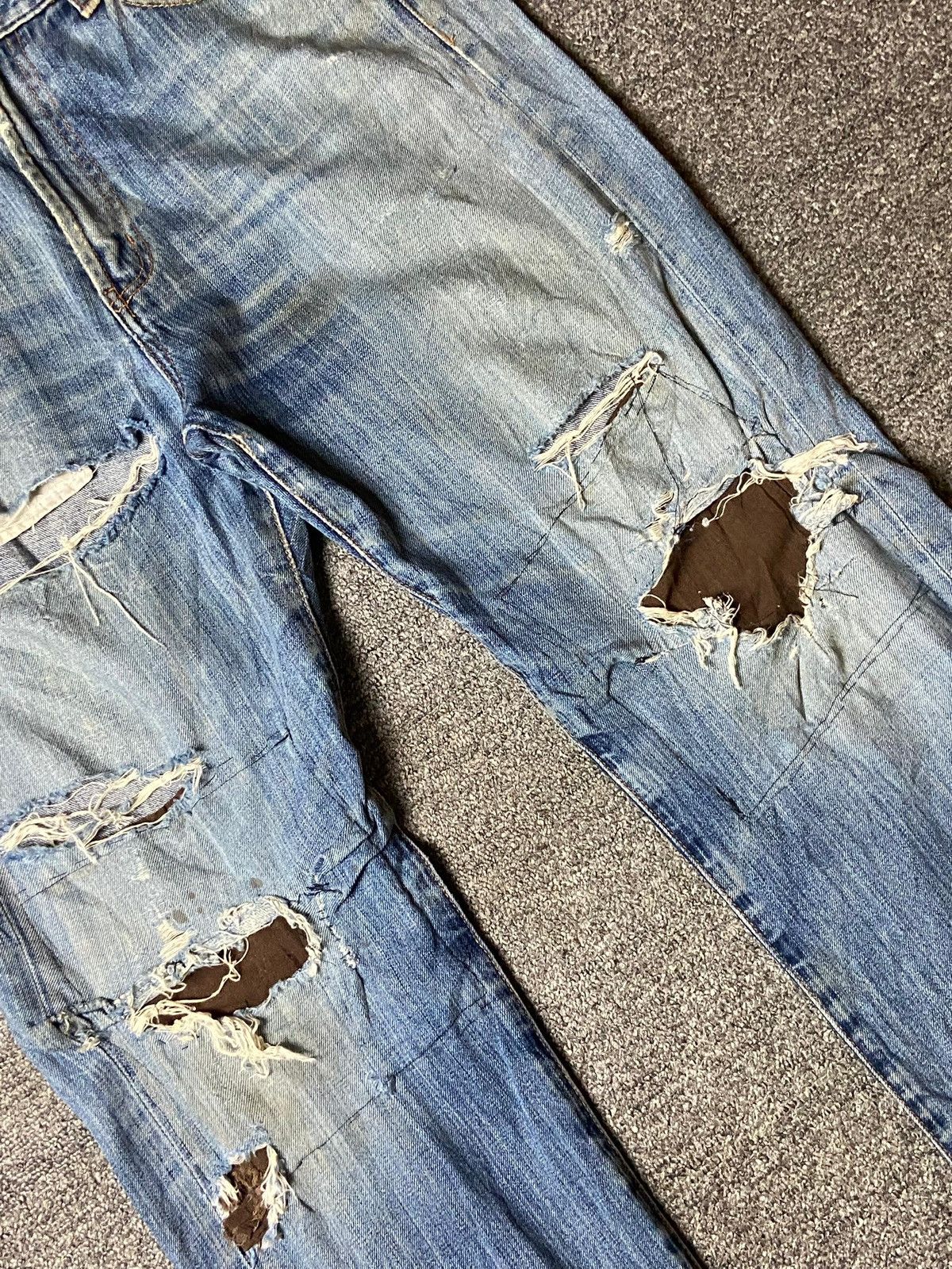 Japanese Brand × Vintage Vintage SAGRES Distressed Denim Ripped Jeans (119) Size US 35 - 2 Thumbnail