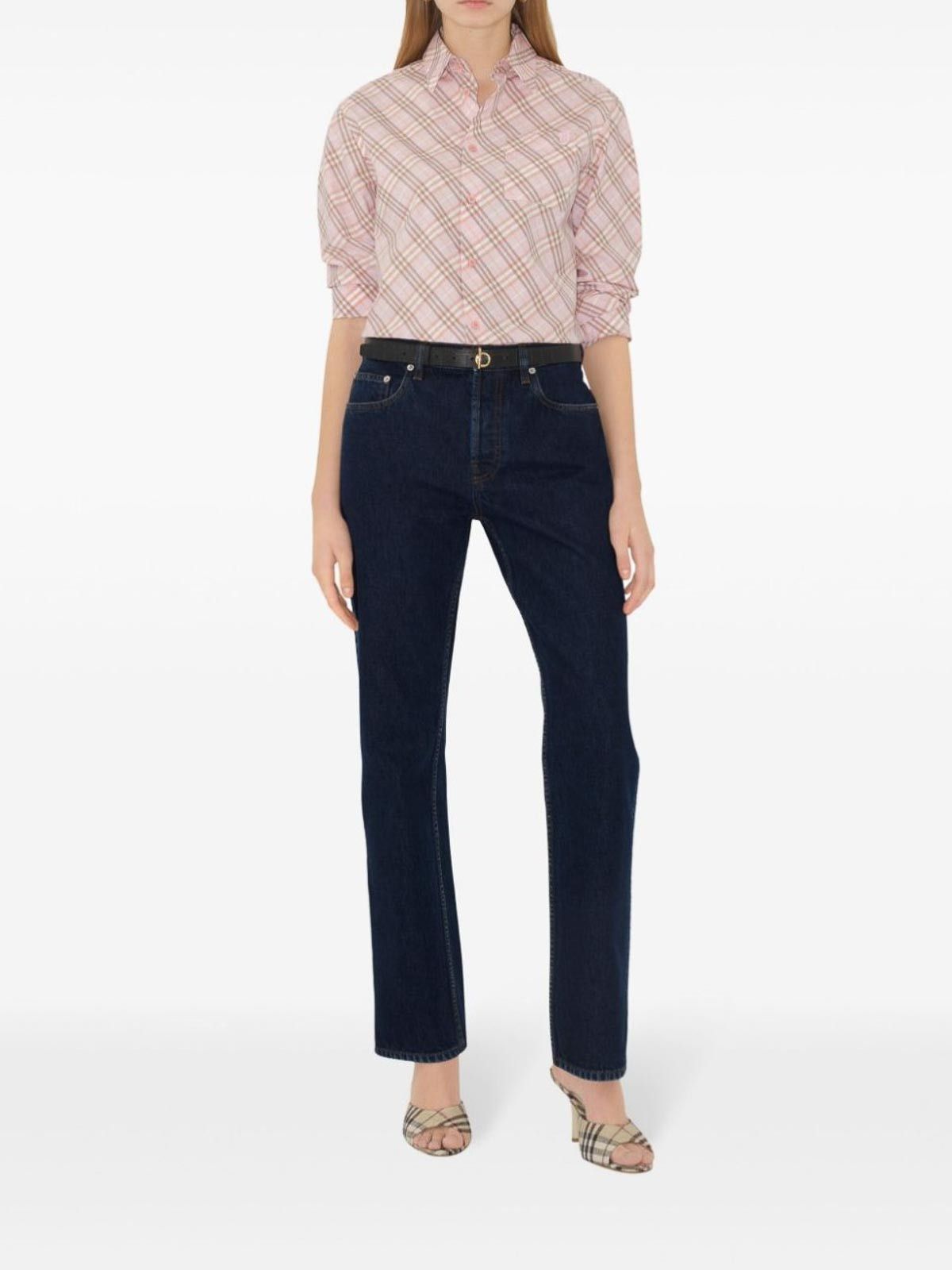 Burberry o1w1db10326 W Denim Straight Jeans in Indigo Blue Size 27" / US 4 / IT 40 - 2 Thumbnail