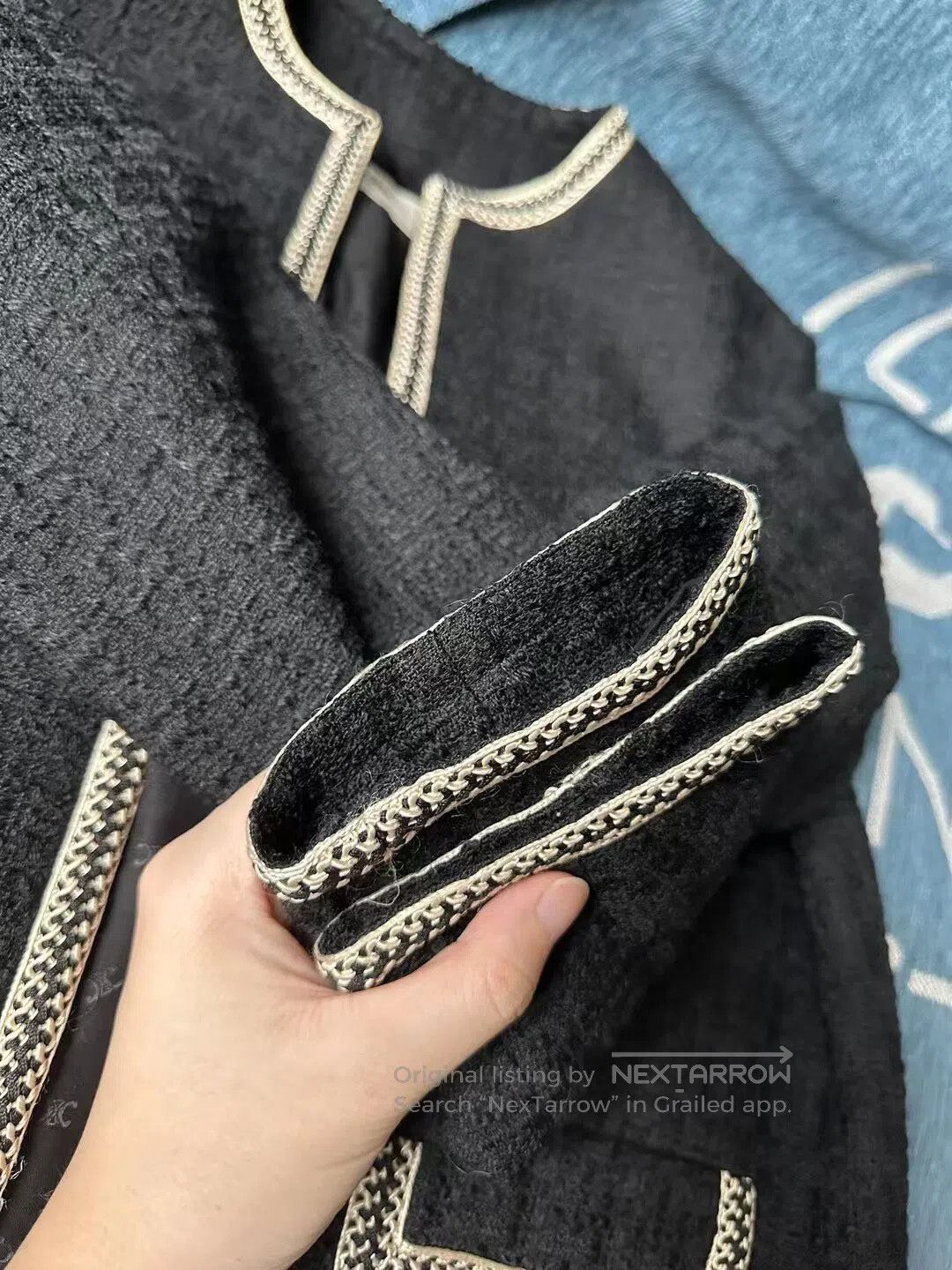 Celine CELINE Tweed Woven Chanel-Style Jacket| Size M / US 6-8 / IT 42-44 - 5 Thumbnail