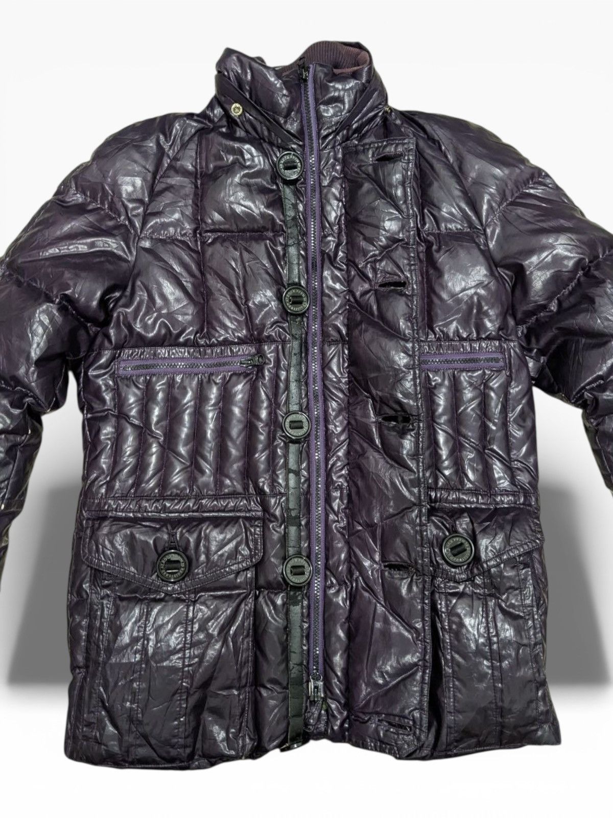 PPFM RARE PURPLE ‘PPFM IS REGISTERED AT ROCK’ PUFFER JACKET Size US S / EU 44-46 / 1 - 8 Thumbnail