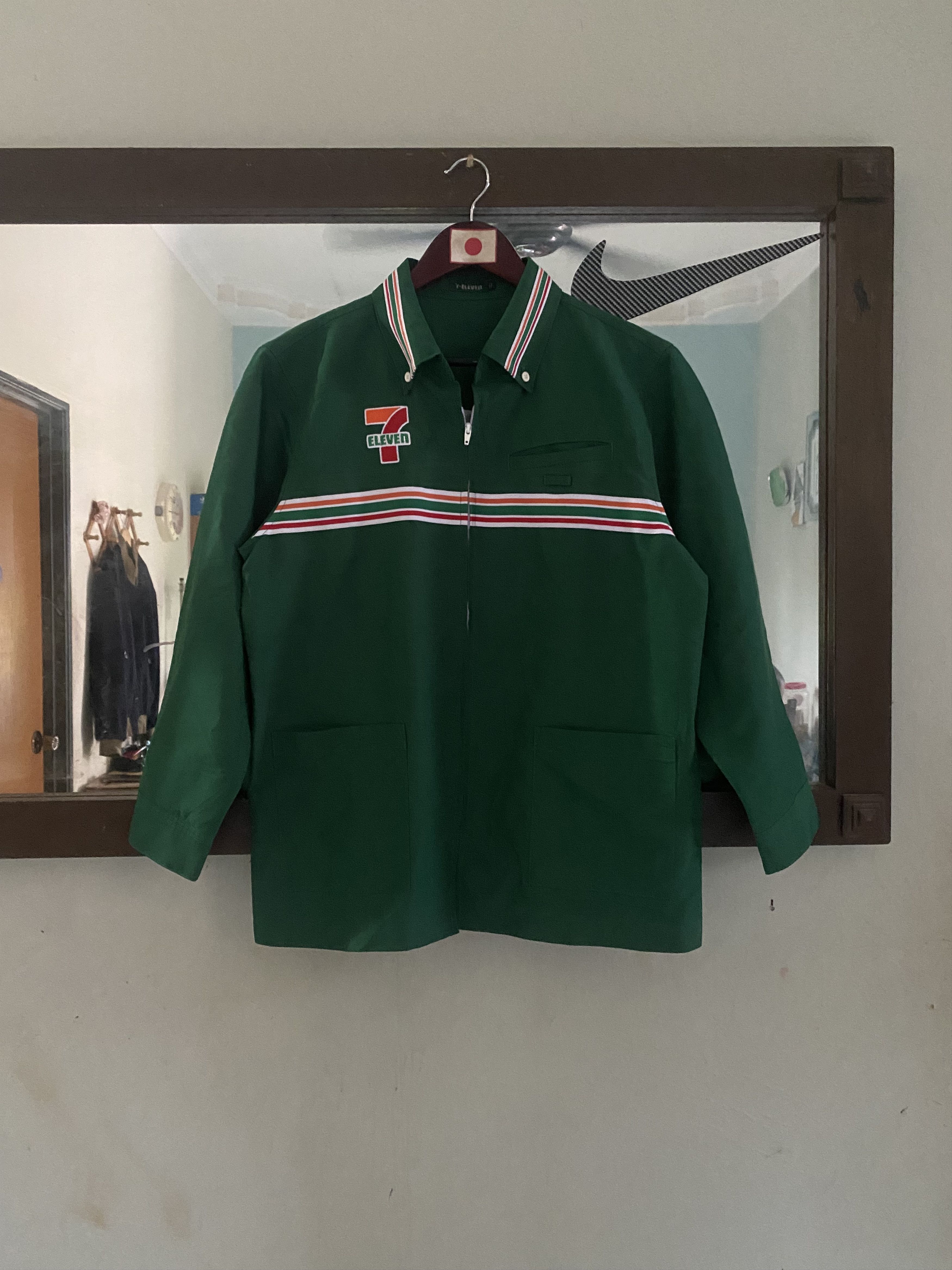Japanese Brand × Logo 7 × Vintage Vintage 7 Eleven Uniforn Workers Zipper Shirt Size US M / EU 48-50 / 2 - 1 Thumbnail