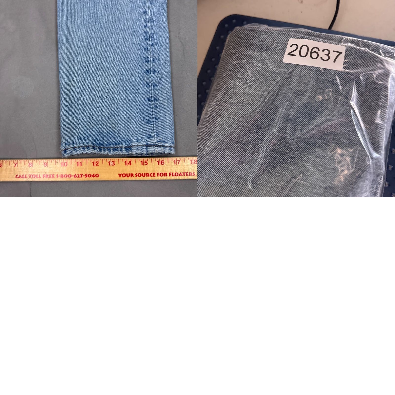 Levi's Levis 501 Jeans Mens 32x32 Blue Button Fly Denim Pant Work Distressed (Tag30x32) Size US 30 / EU 46 - 11 Thumbnail
