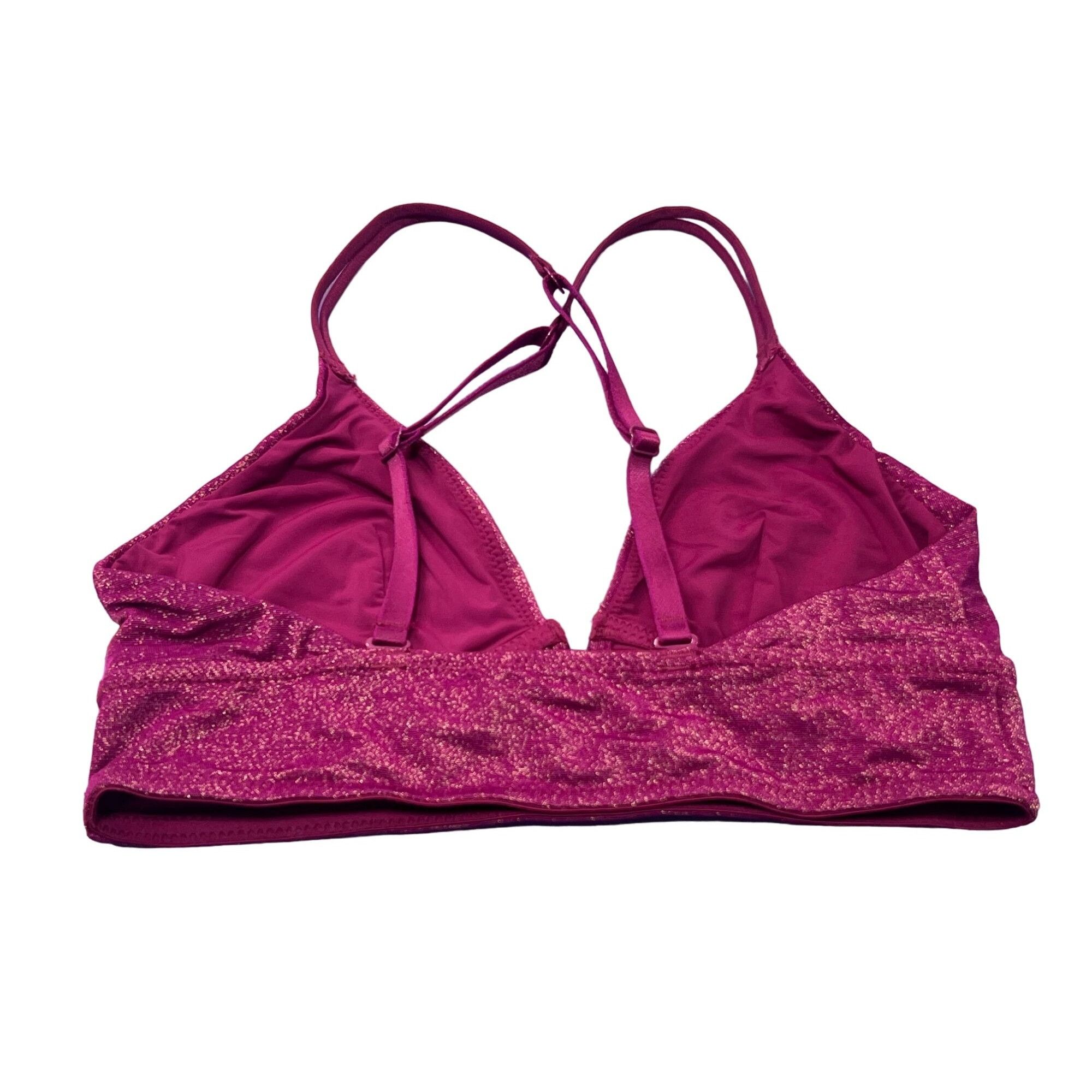 Other Auden - Women's Shimmer Bralette - Burgundy - Extra Small Size ONE SIZE - 4 Thumbnail