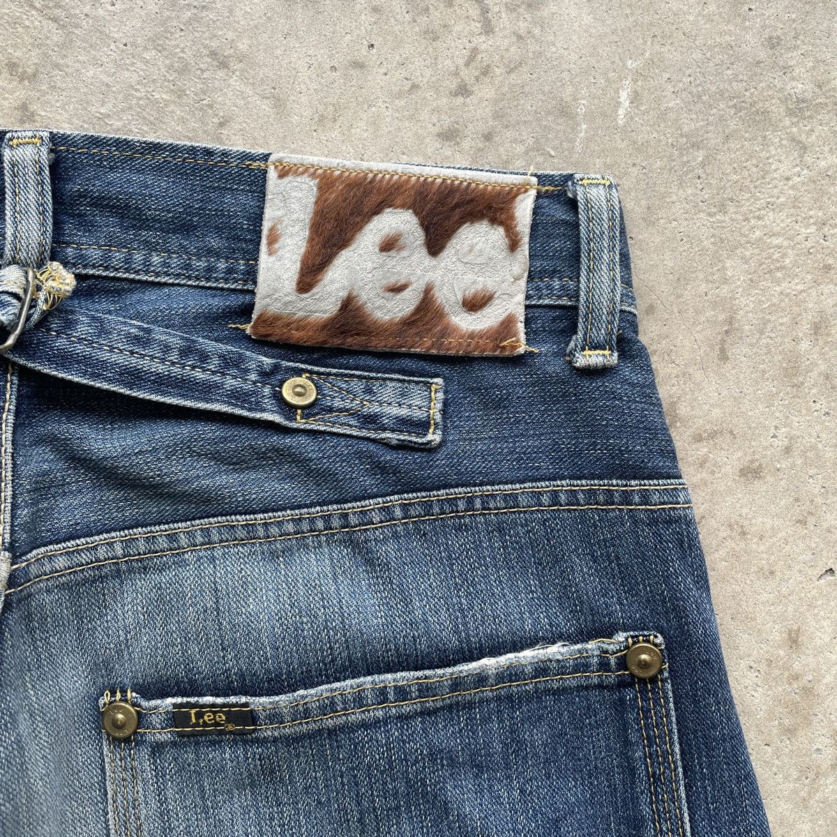 Japanese Brand × Jean × Vintage W32x30.5💥 Vintage Japan Lee Buckle Jeans Faded Denim Pants Size US 32 / EU 48 - 9 Thumbnail