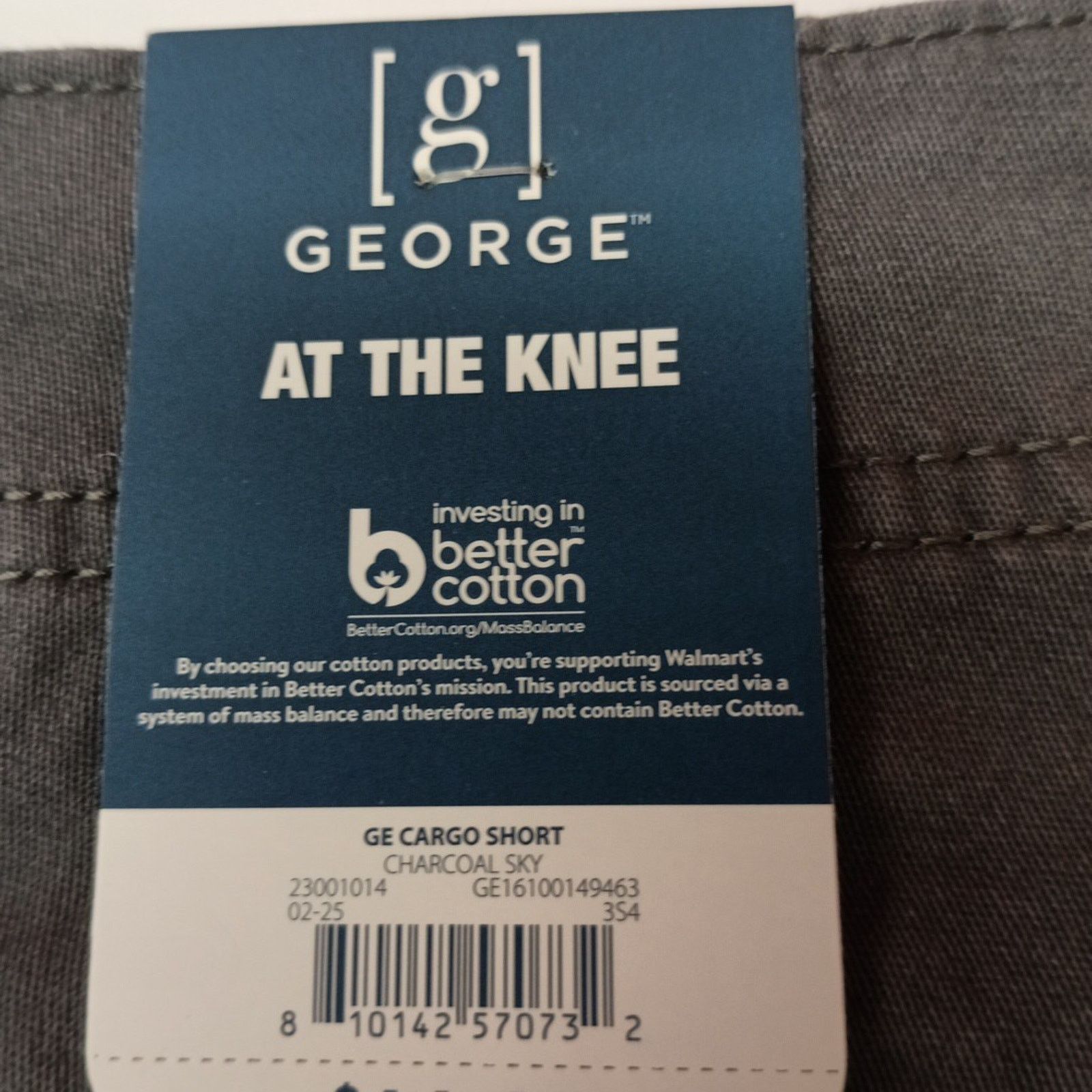 George George Cargo Shorts Men's Size 36 Gray Flat Front 10" Inseam Size US 36 / EU 52 - 5 Thumbnail