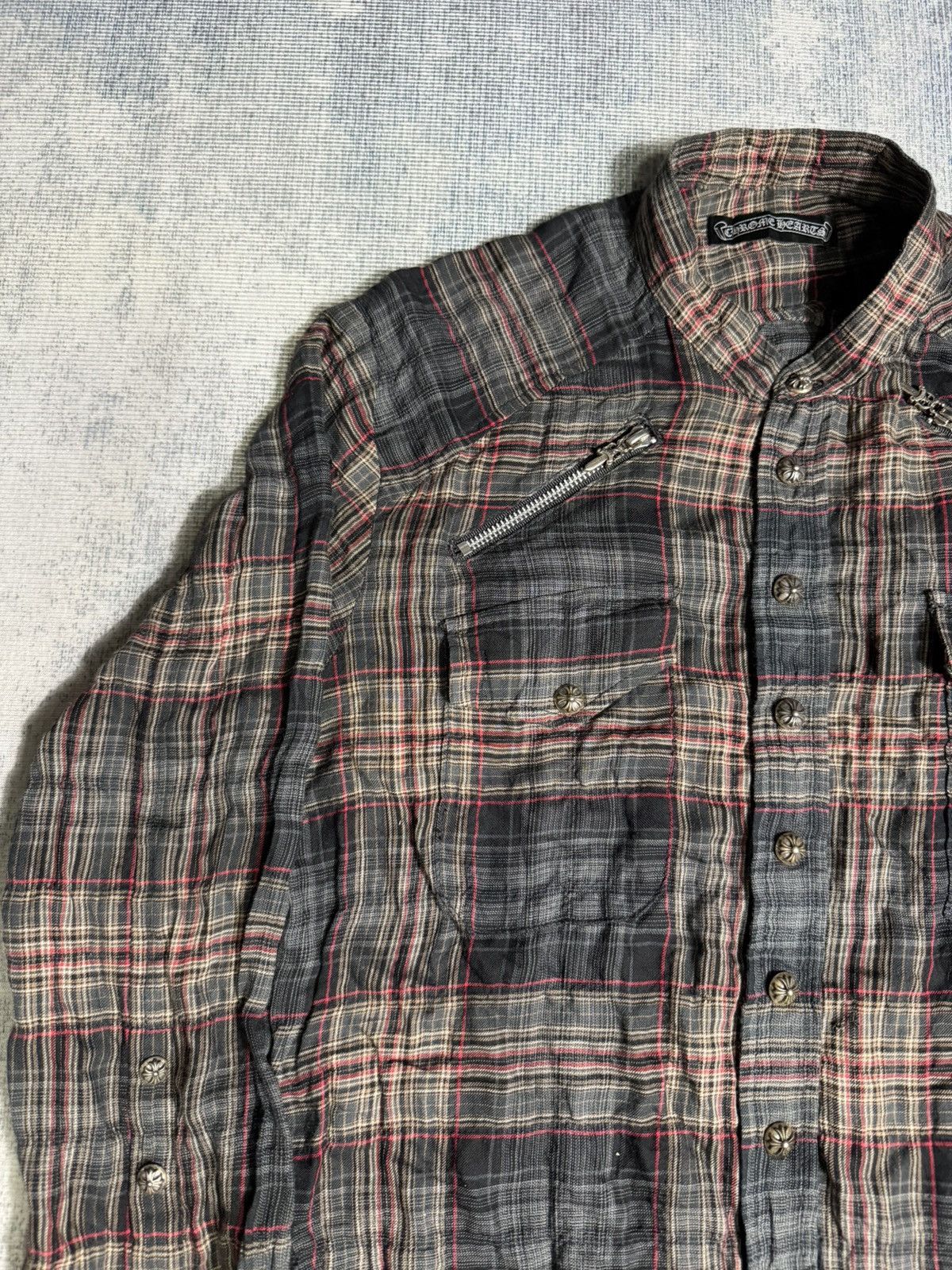 Chrome Hearts Chrome Hearts Easy Rider Flannel Shirt Size US S / EU 44-46 / 1 - 12 Thumbnail