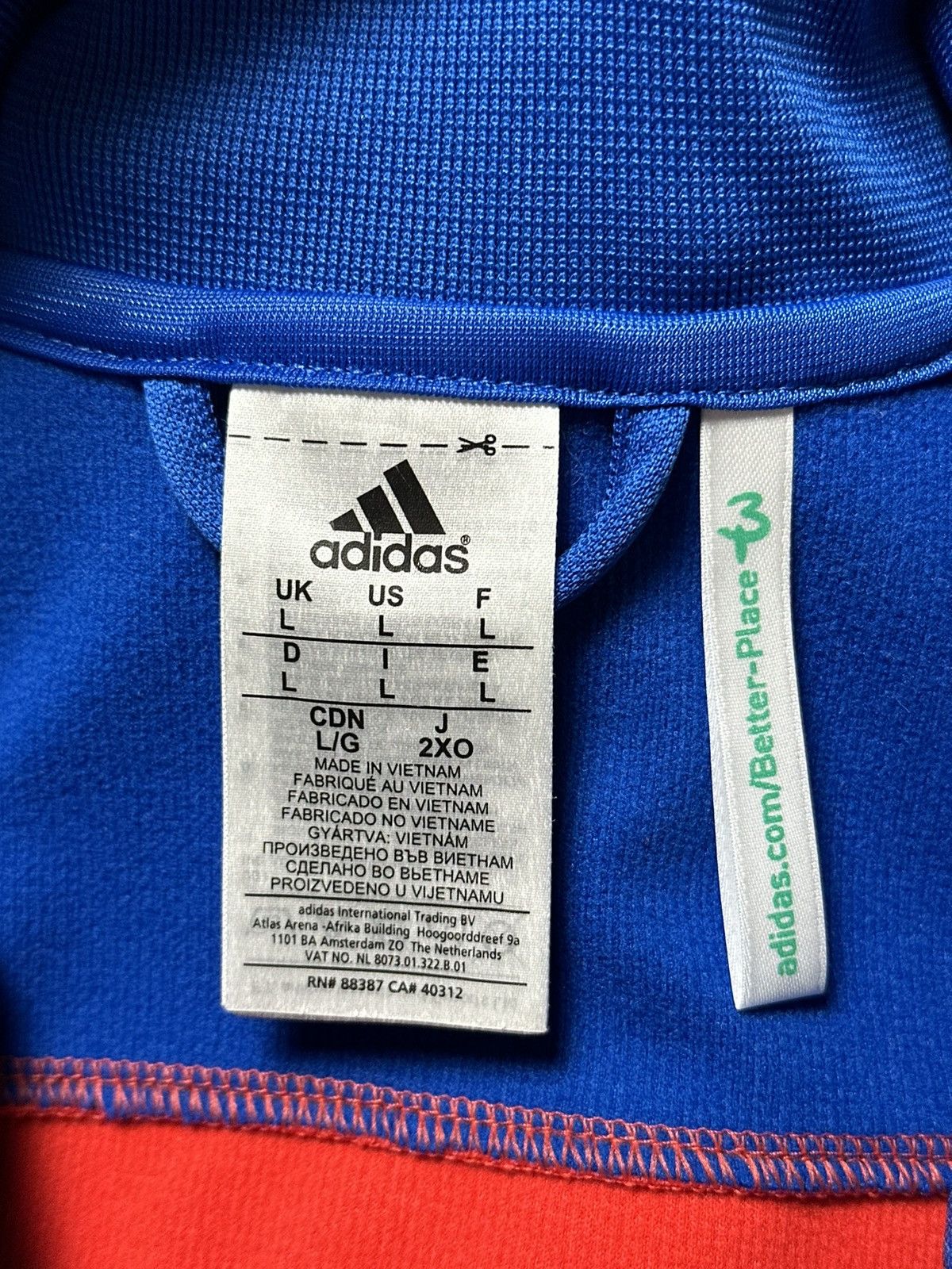Adidas Adidas Blue Zip Track Jacket Size US L / EU 52-54 / 3 - 5 Thumbnail