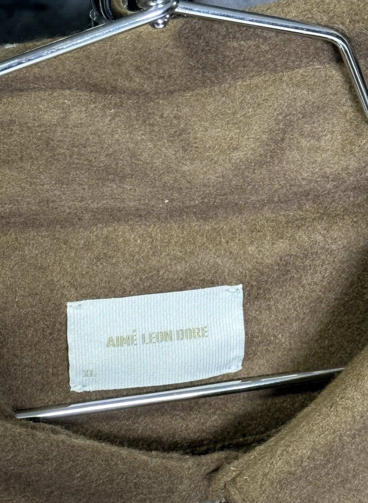 Aime Leon Dore Aime Leon Dore Wool Cashmere Button Up Shirt Brown Mens XL Size US XL / EU 56 / 4 - 2 Thumbnail