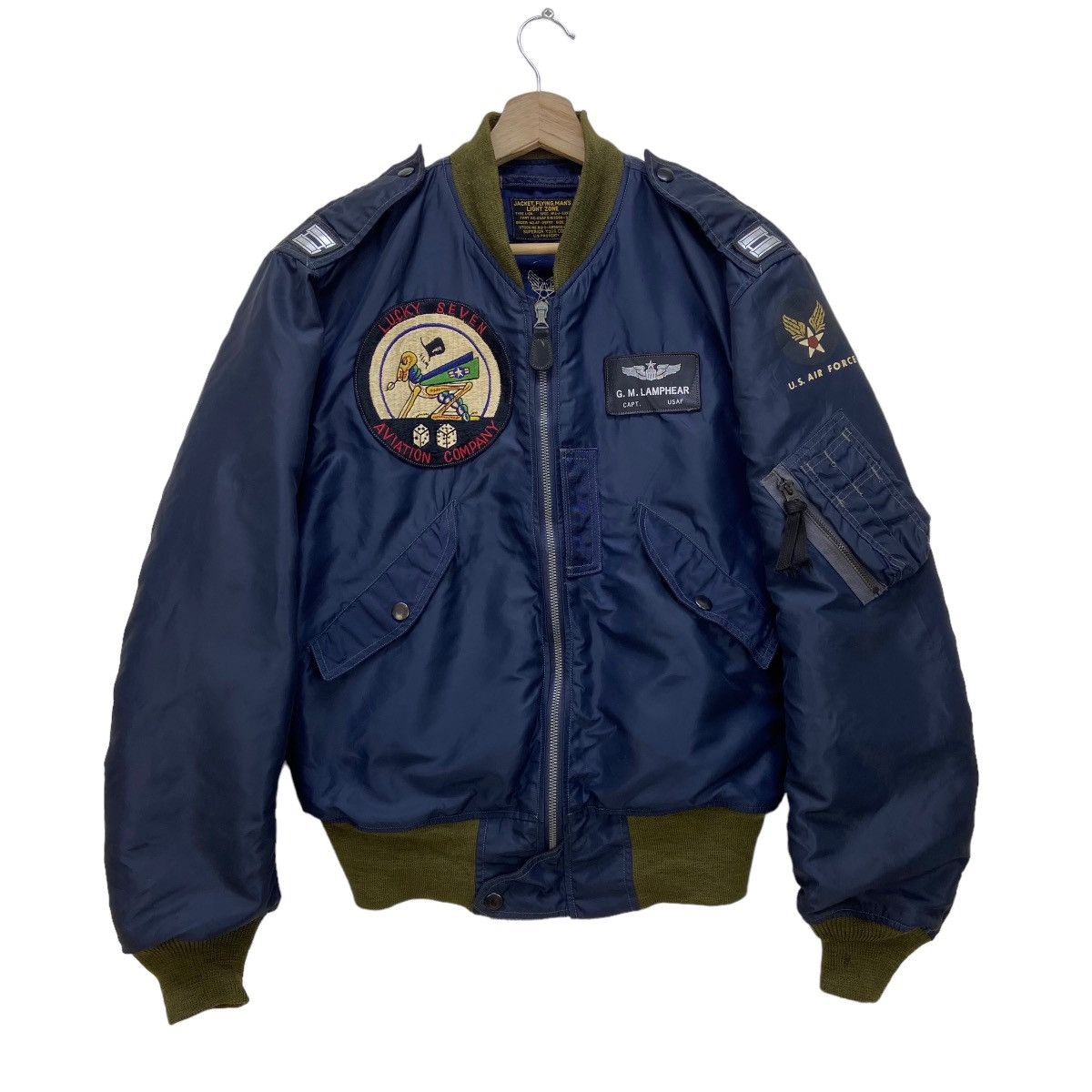 image of Buzz Ricksons x US Air Force Buzz Rickson’S L-2A Bomber Jacket in Navy, Men's (Size Small)