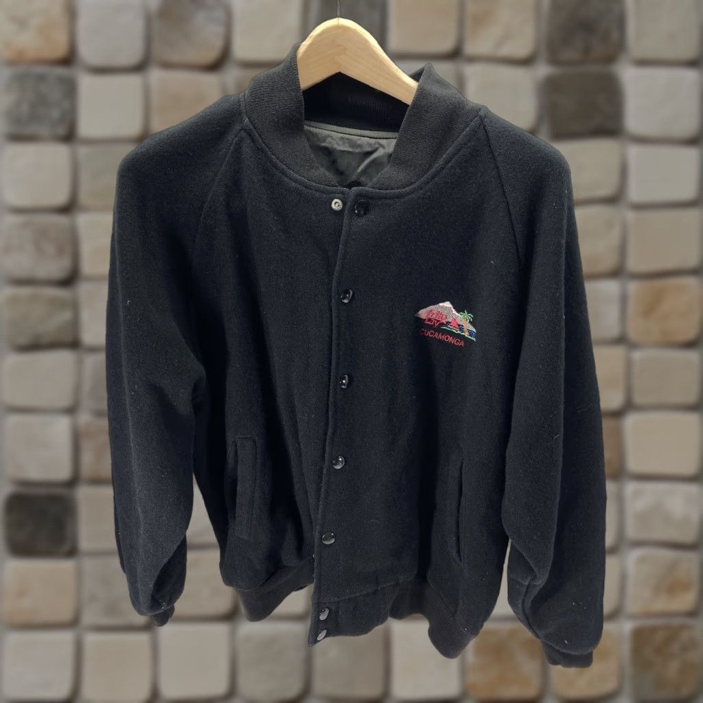Vintage Frito Lay Cucamonga Jacket Coat Men XL Black Wool Blend Snap Vintage USA Varsity Jacket Men Size US XL / EU 56 / 4 - 1 Thumbnail