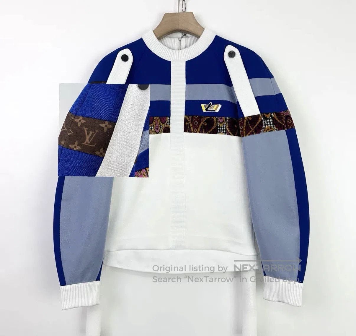 Louis Vuitton Blue Striped Patterned Long Sleeve Sweatshirt. Size US S / EU 44-46 / 1 - 7 Thumbnail