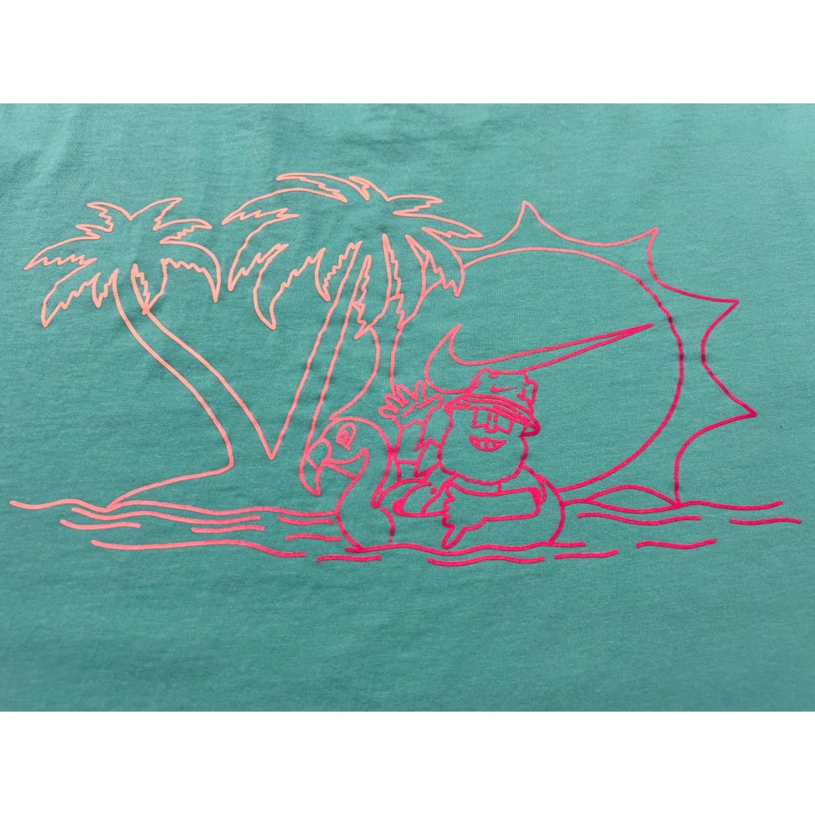 Nike Nike Tee Sun And Palm Graphic T-Shirt Size XL Men Turquoise Regular XL Size US XL / EU 56 / 4 - 2 Thumbnail
