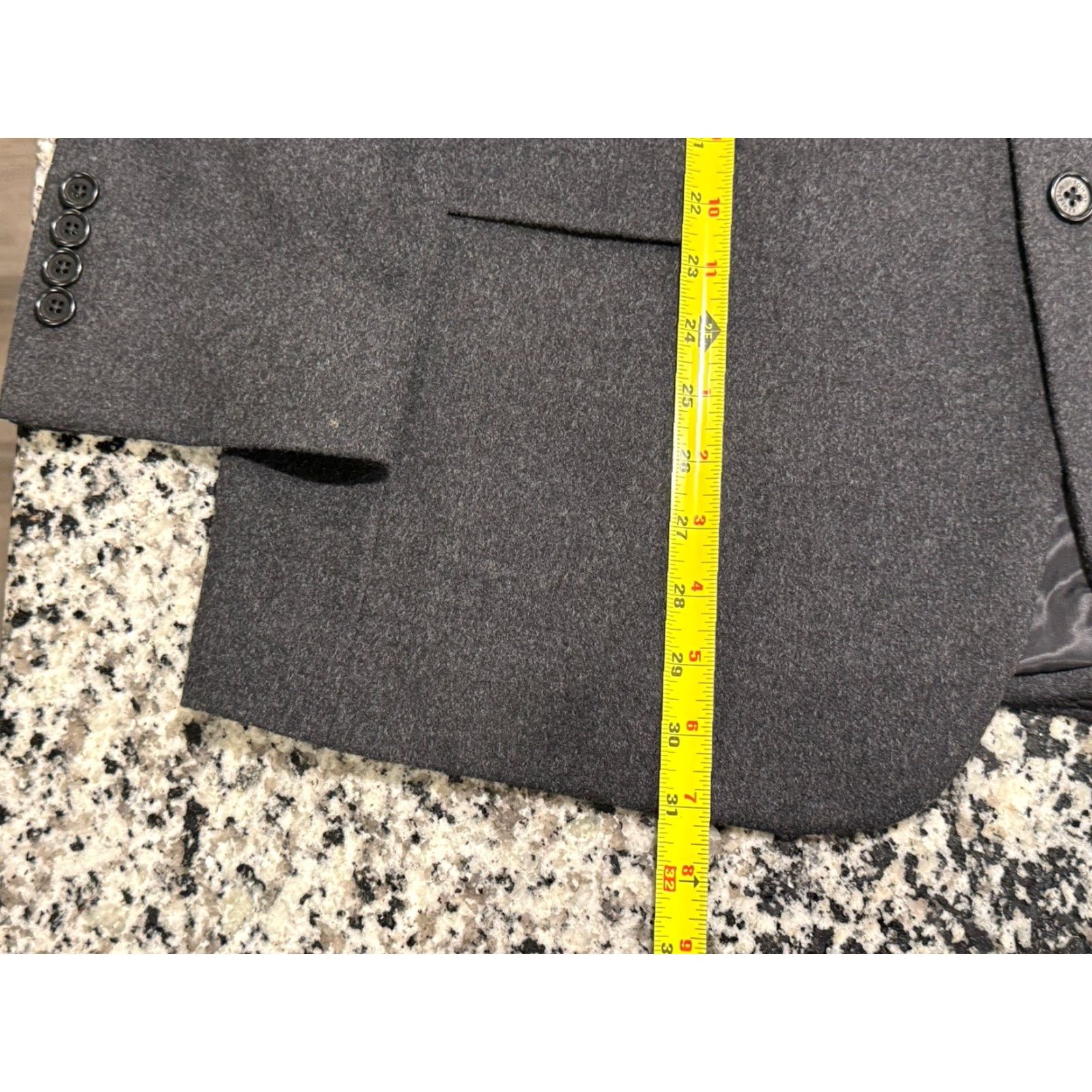Tommy Hilfiger Tommy Hilfiger Sport Coat Men 42S Charcoal Gray Wool Silk Cashmere Blazer Jacket Size 42R - 5 Thumbnail