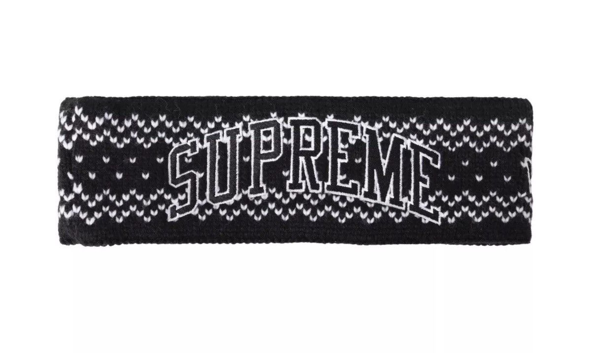 Supreme Supreme FW17 New Era Arc Logo Headband Black Size ONE SIZE - 1 Thumbnail