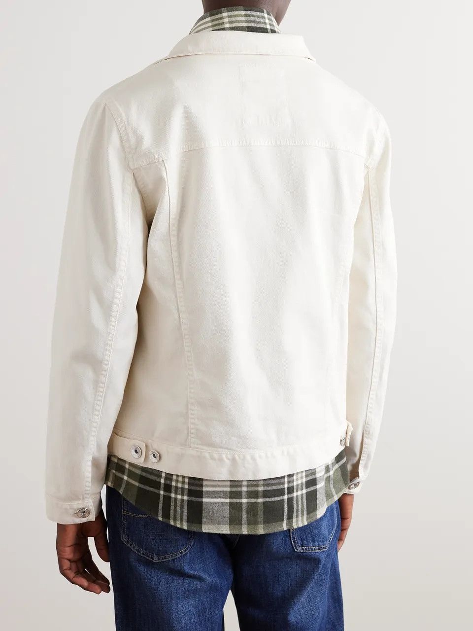 Brunello Cucinelli o1y0526 Denim Jacket in White Size US M / EU 48-50 / 2 - 3 Thumbnail