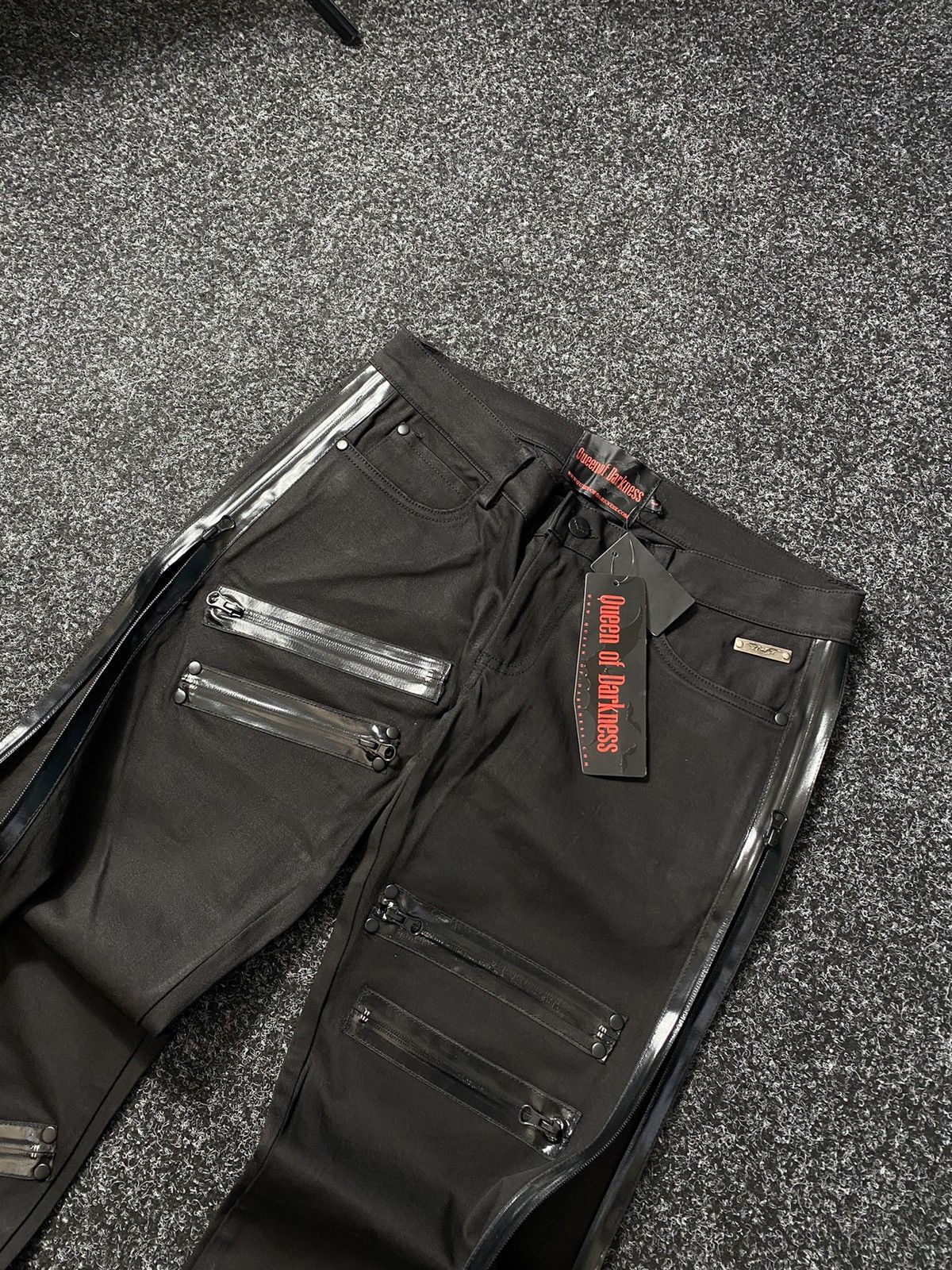 Japanese Brand × Vintage 🔥QUEEN OF DARKNESS MULTI ZIPPER OPIUM GOTHIC PANTS WOMEN SEX Size 32" / US 10 / IT 46 - 2 Thumbnail