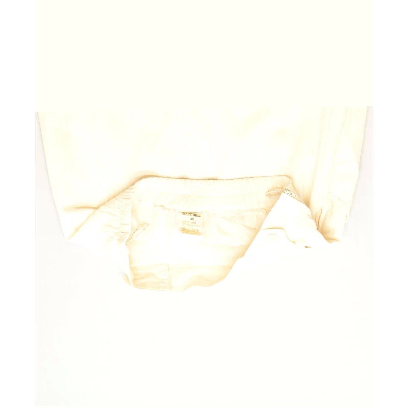 Vintage VINTAGE ACKERMANN Womens Skirt White Viscose EU 38 Small W28 Straight Designer Size 28" / US 6 / IT 42 - 3 Thumbnail