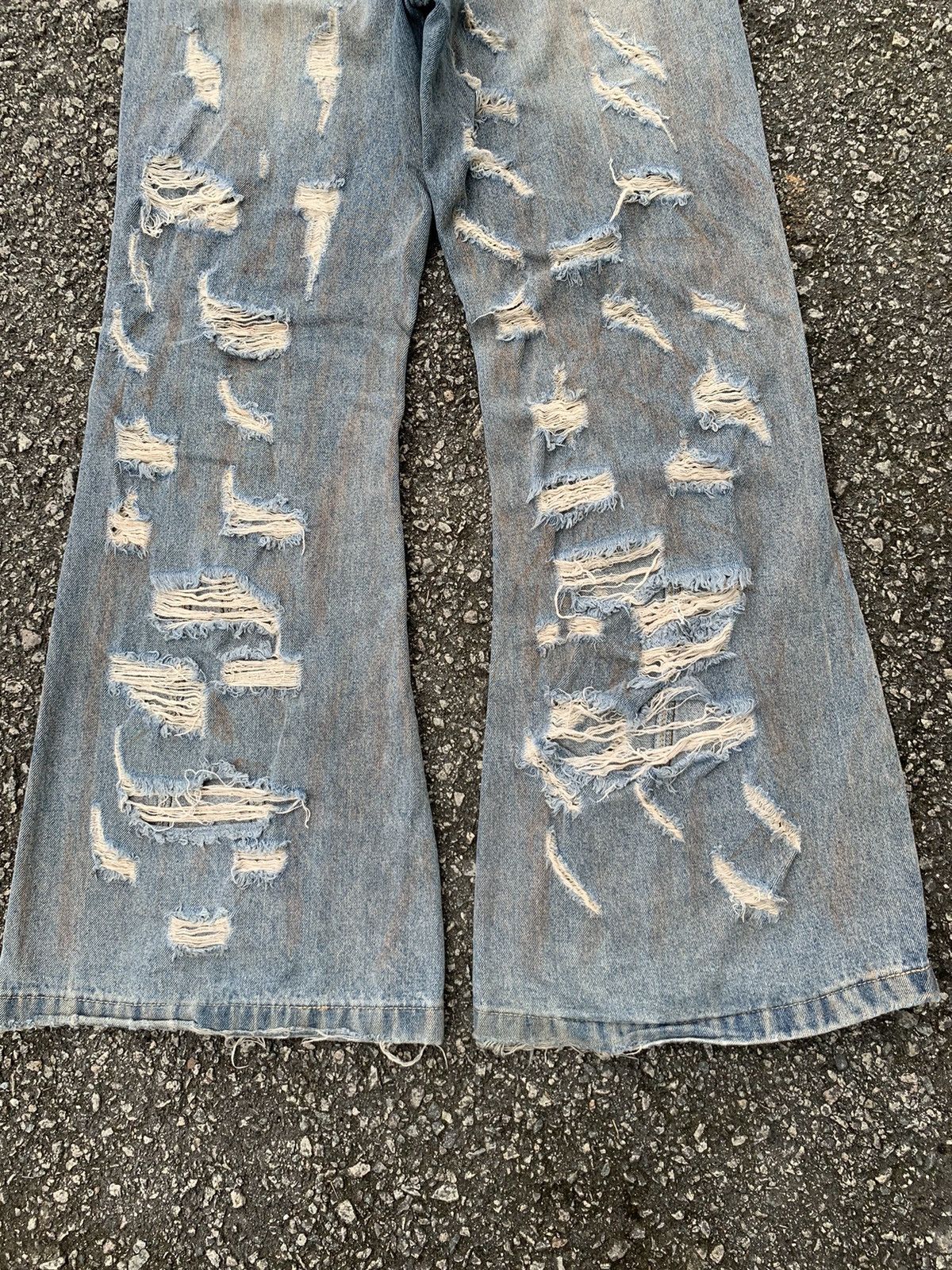 Japanese Brand × Kapital × Vintage FLARE💥 ARGUECULTURE JAPANESE PUNK STYLE DISTRESSED DENIM☠️🎌 Size US 31 - 8 Thumbnail