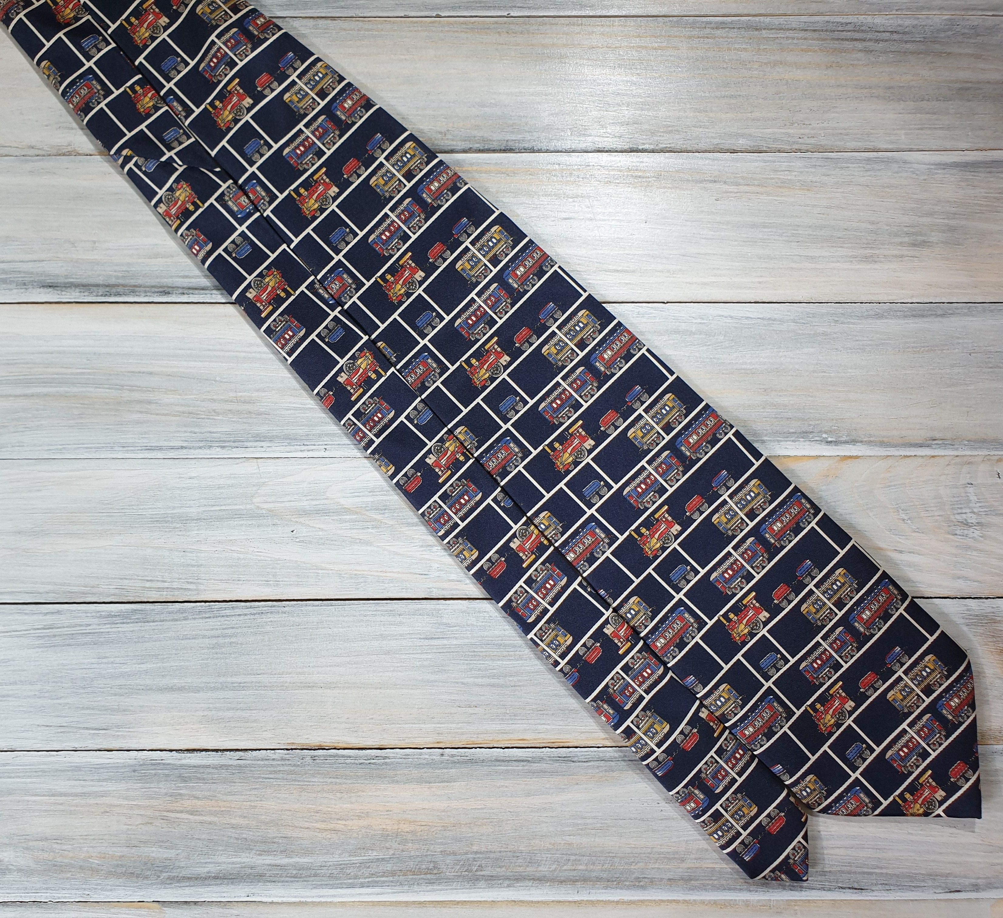 Other GATSBY International Silk Tie With Locomotives Made In Italy Size ONE SIZE - 8 Thumbnail