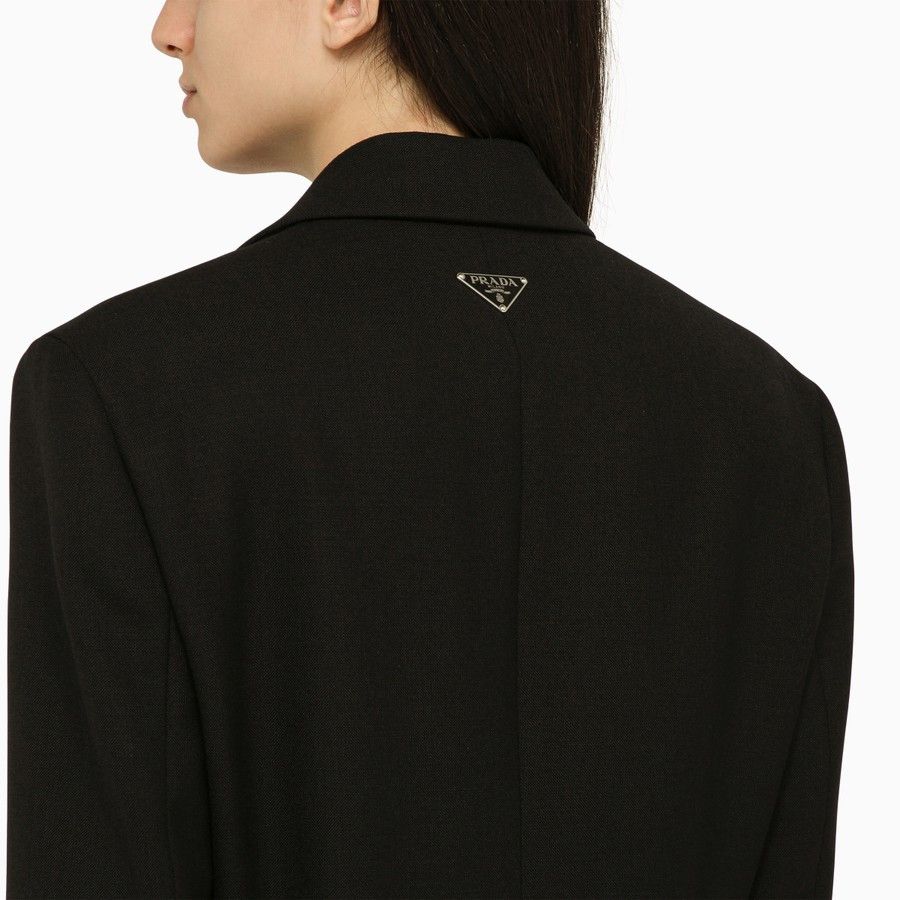 Prada o1d2blof0924 Single-breasted Jacket in Black Size XS / US 0-2 / IT 36-38 - 4 Thumbnail