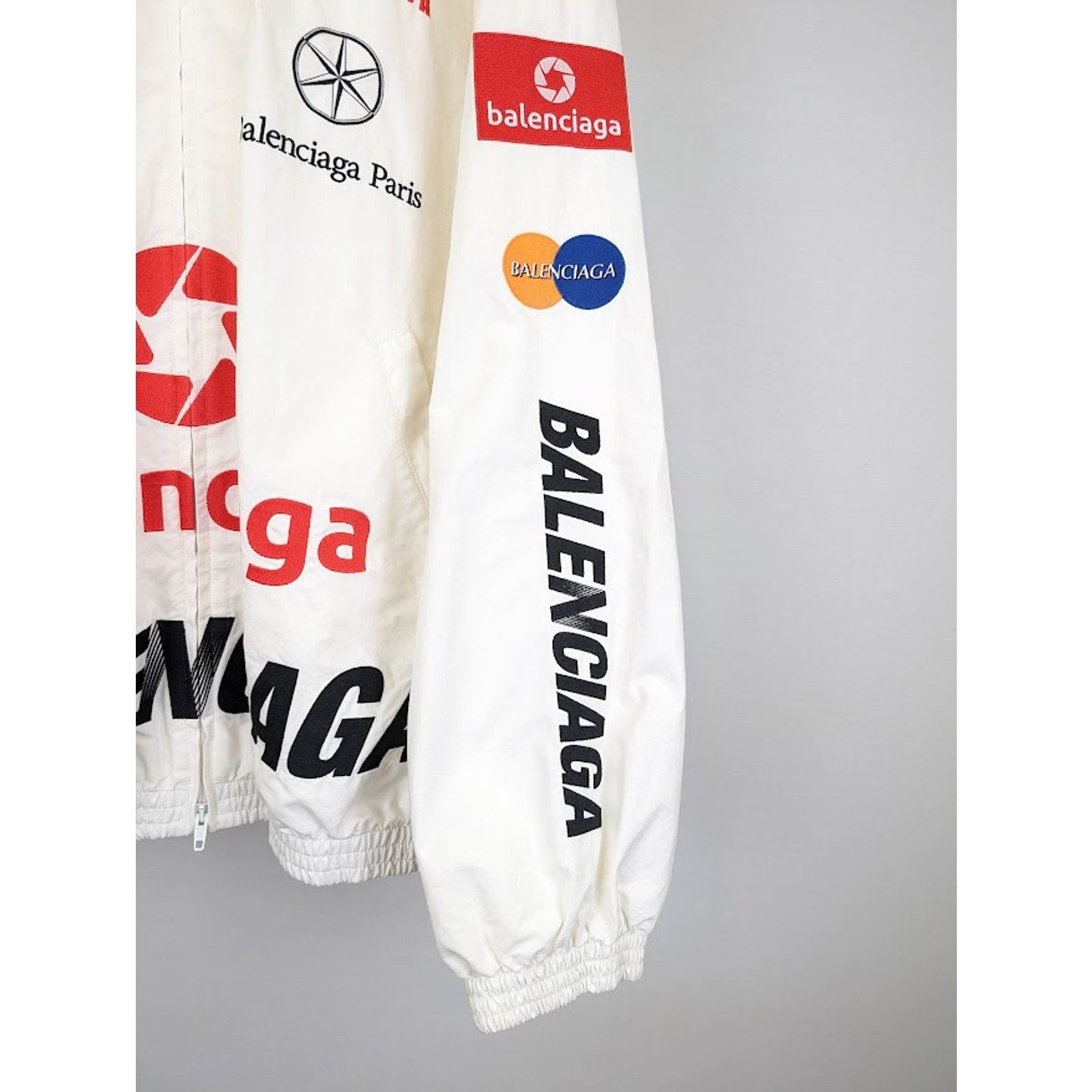 Balenciaga o1rshd1 Micro Cotton Canvas Top League Tracksuit Jacket Size US XXS / EU 40 - 7 Thumbnail