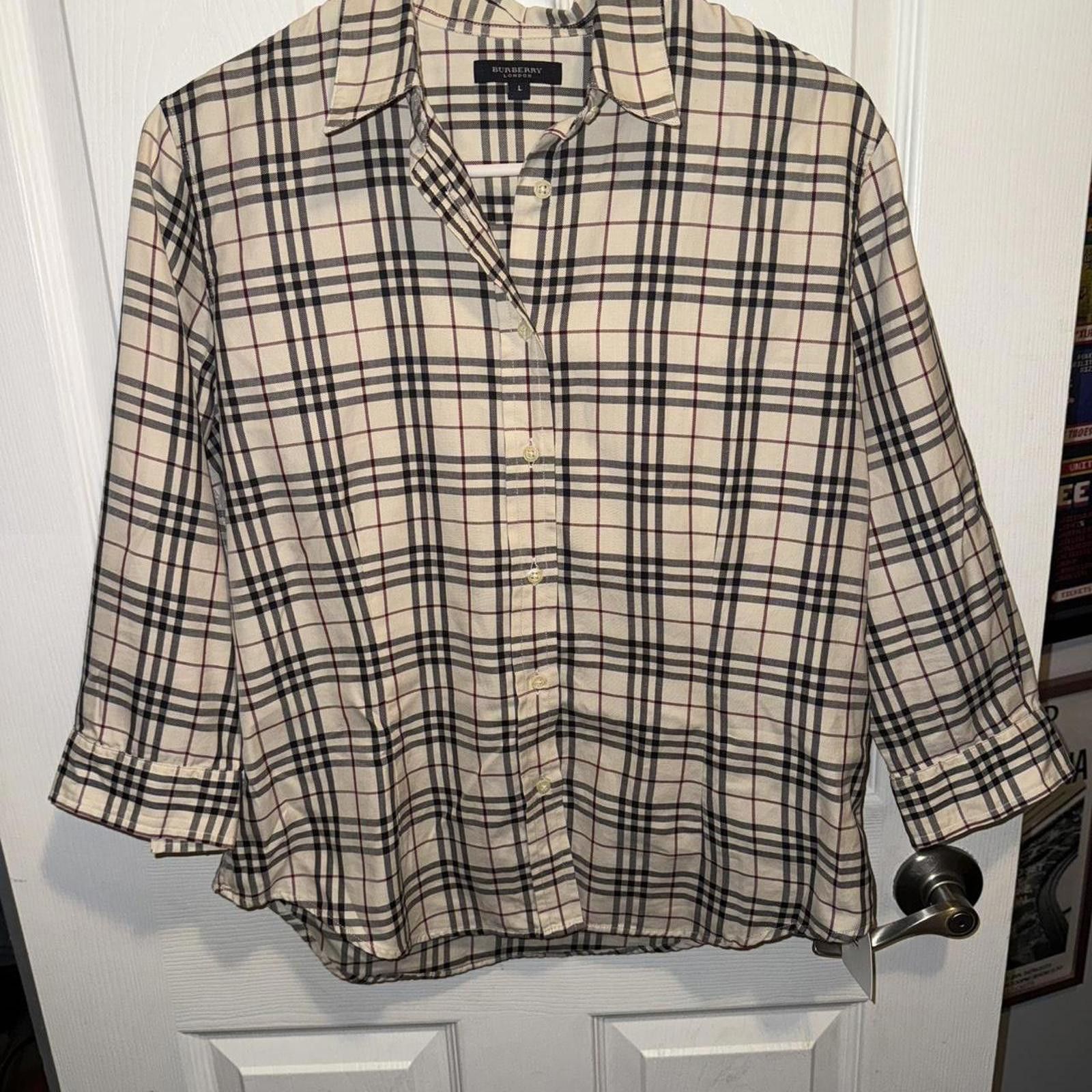 Burberry Burberry London Women’s 3/4 Sleeve Shirt Size L / US 10 / IT 46 - 1 Thumbnail