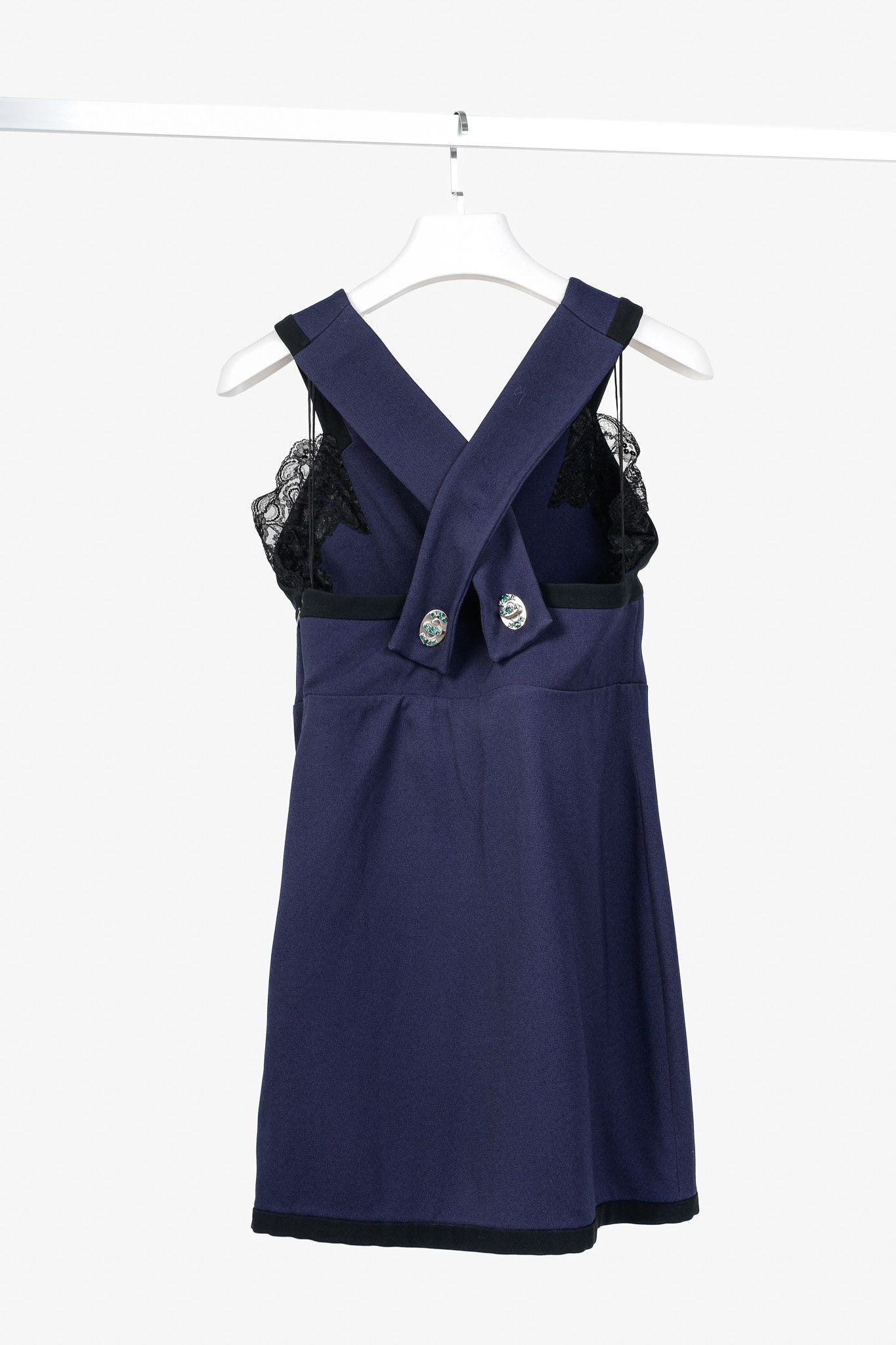 Miu Miu Miu Miu Cruise 2010 Viscose Crepe Crytal-Toggle Mini Dress Size M / US 6-8 / IT 42-44 - 2 Thumbnail