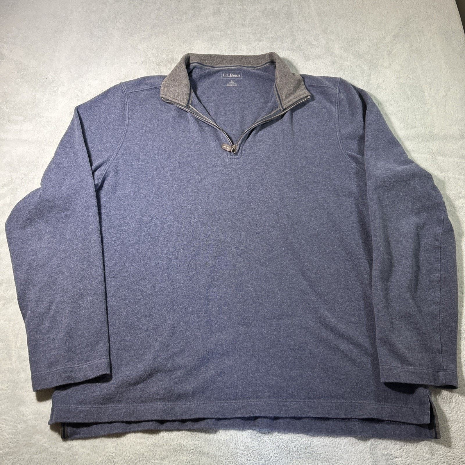 L.L. Bean LL Bean Qtr Zip Sweater Mens Large Fleece Cotton Pullover Size US L / EU 52-54 / 3 - 4 Thumbnail