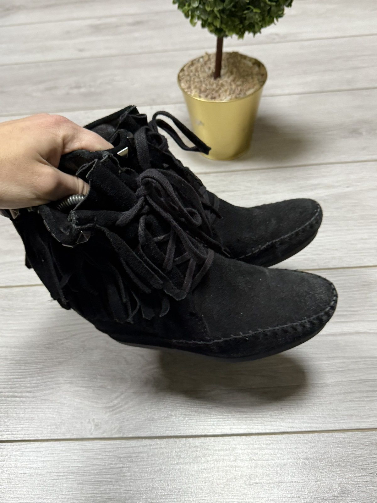 ASH ASH leather fringed high sneakers boots vintage shoes Size US 7 / IT 37 - 2 Thumbnail