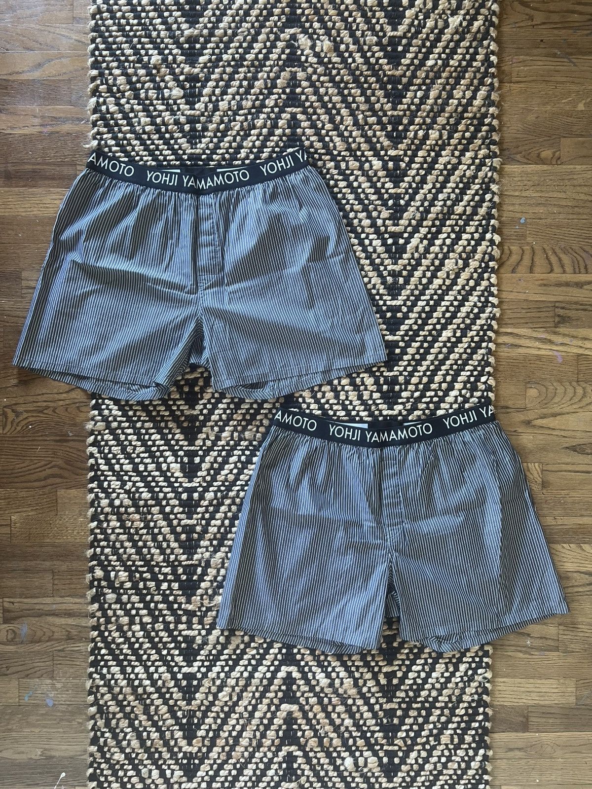 Yohji Yamamoto Yohji Yamamoto Pour Homme AW09 Black/White Pinstripe Shorts Size US 34 / EU 50 - 3 Thumbnail