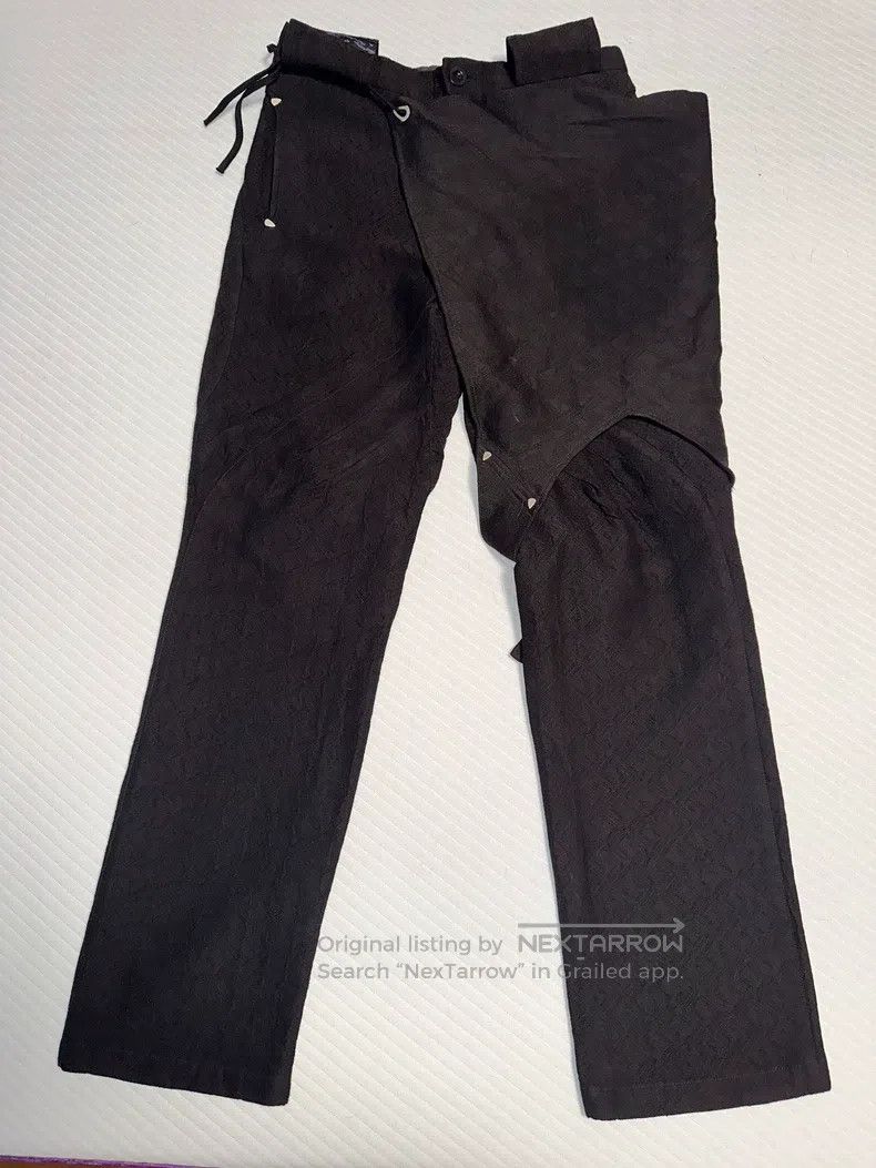 Kiko Kostadinov Dark patterned belt detachable vest/dungar
