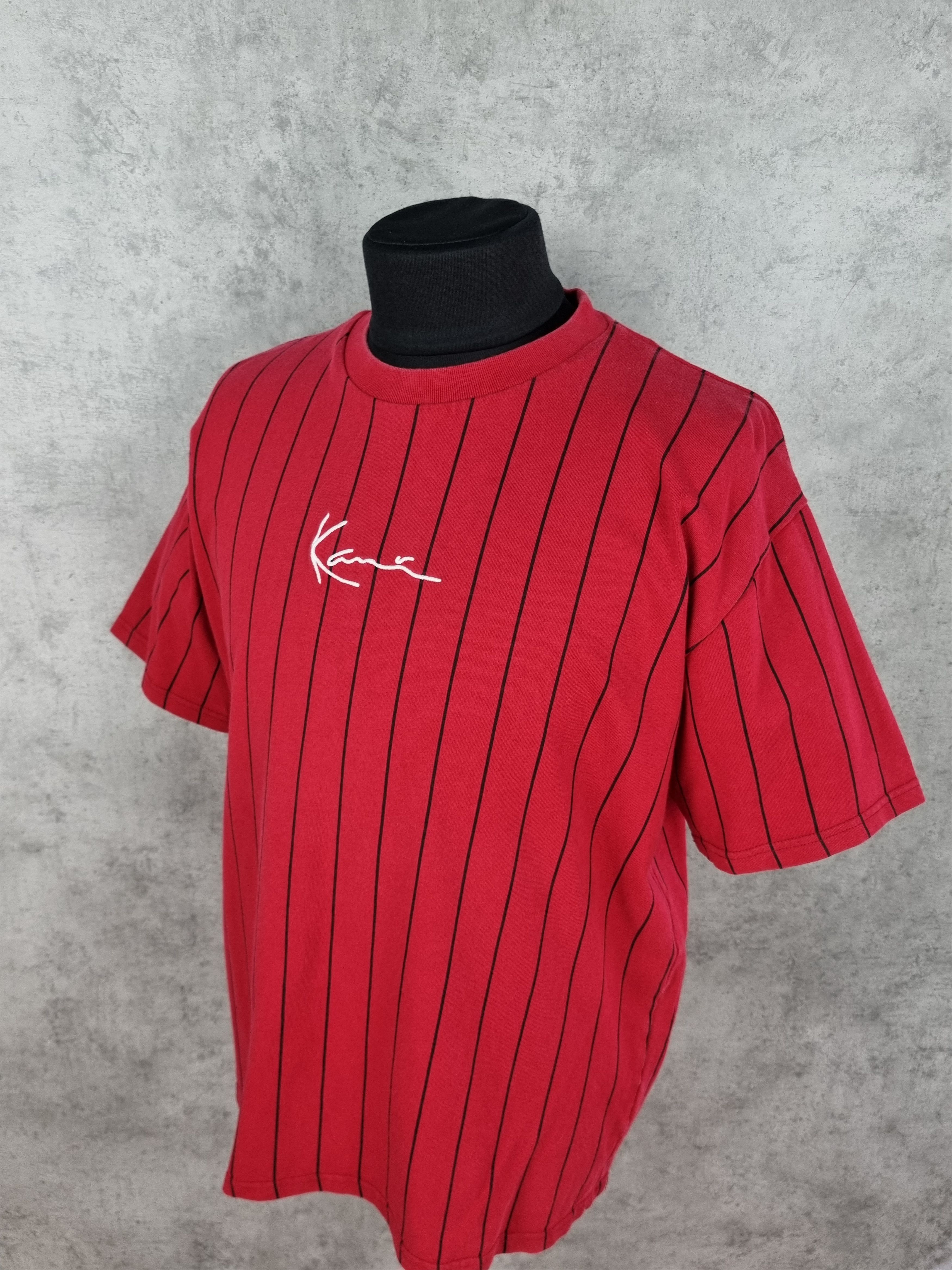 Karl Kani Karl Kani Central Embroidered Logo Pinstriped Teeshirt Size US XL / EU 56 / 4 - 3 Thumbnail