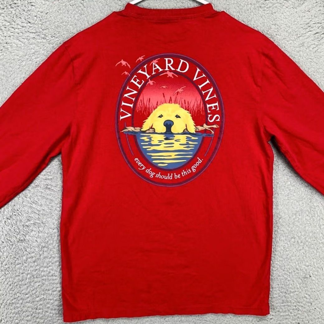Vineyard Vines Vineyard Vines Pullover Sweatshirt Mens Small Red Graphic Print Crewneck Pocket Size US S / EU 44-46 / 1 - 3 Thumbnail