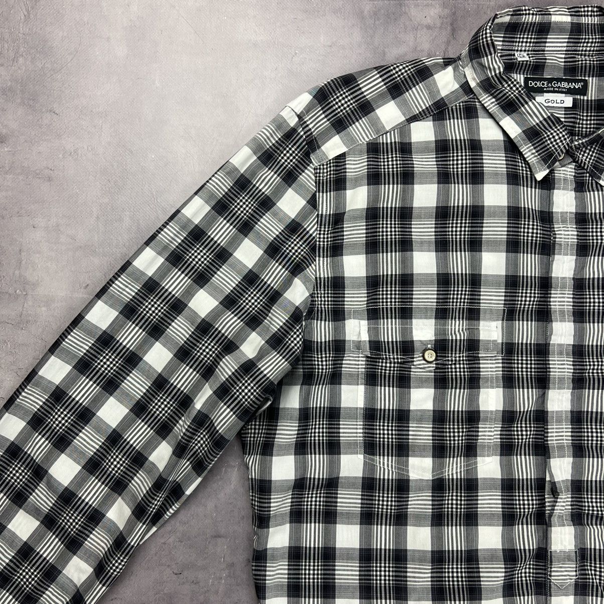 Dolce & Gabbana Rare! Dolce & Gabbana Checkered Shirt Luxury Button Up Size US L / EU 52-54 / 3 - 3 Thumbnail