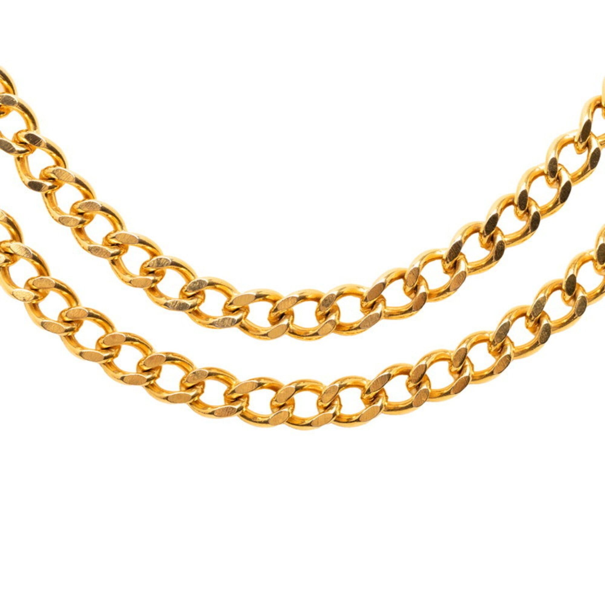 Chanel Chanel Double Chain Necklace, Gold Plated, Women's Size ONE SIZE - 1 Thumbnail