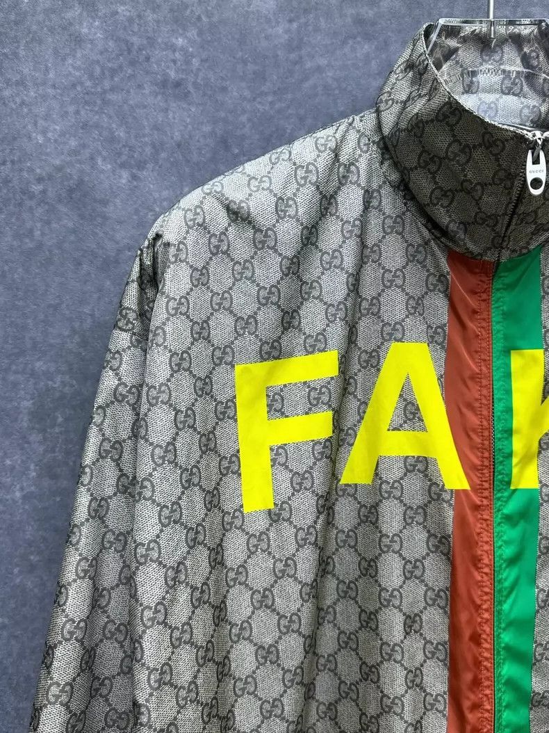 Gucci Gucci Brown Letter Print Long Sleeve Jacket-2506 Size US L / EU 52-54 / 3 - 6 Thumbnail