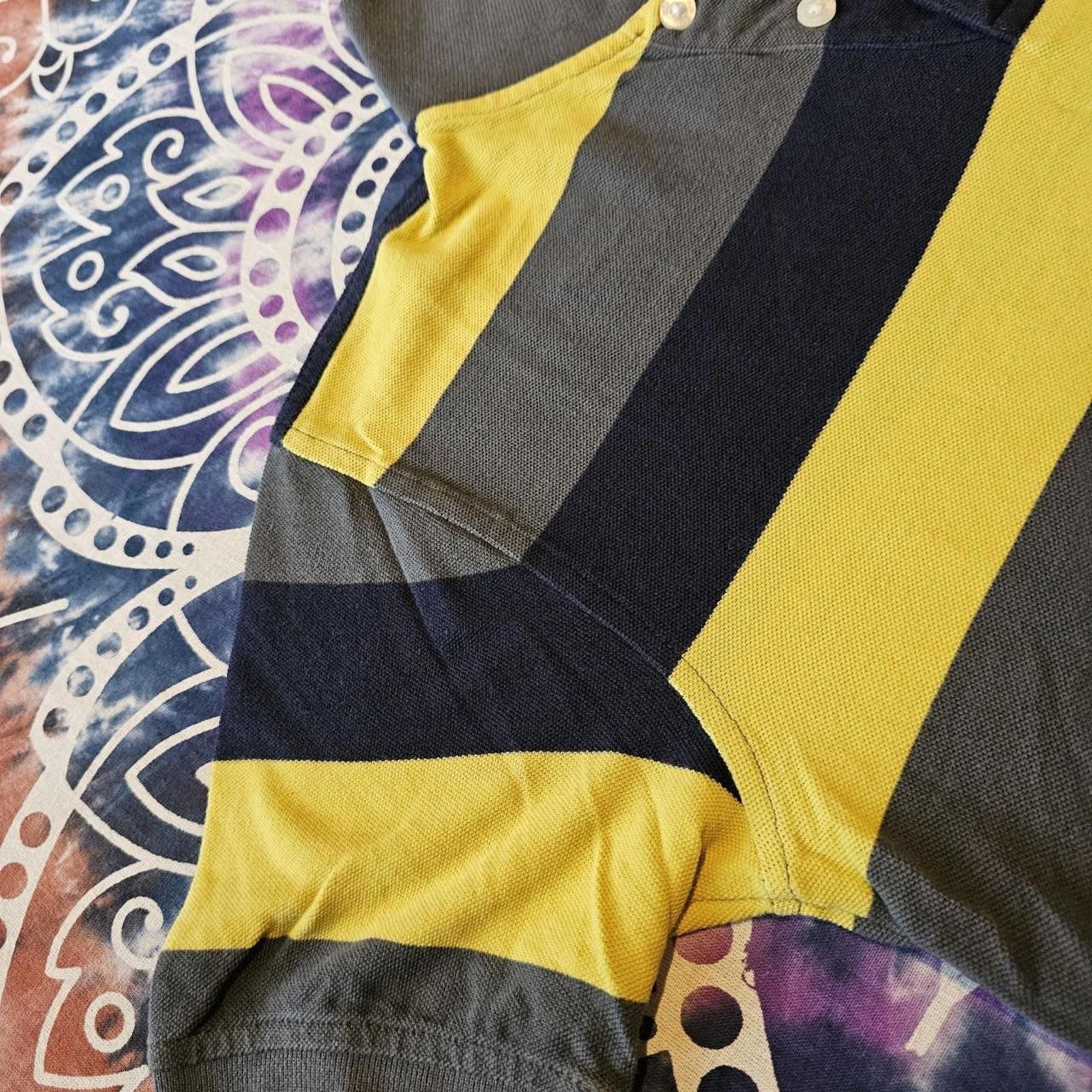 Tommy Hilfiger Tommy Hilfiger Kid's Yellow and Navy Polo-shirt Size US XL / EU 56 / 4 - 4 Thumbnail